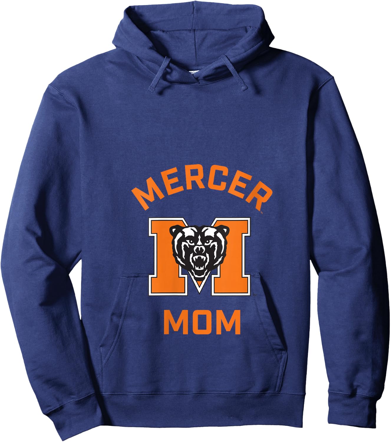 Mercer University Bears Arched Mom V-Neck Hoodie - Hoodie | Navy