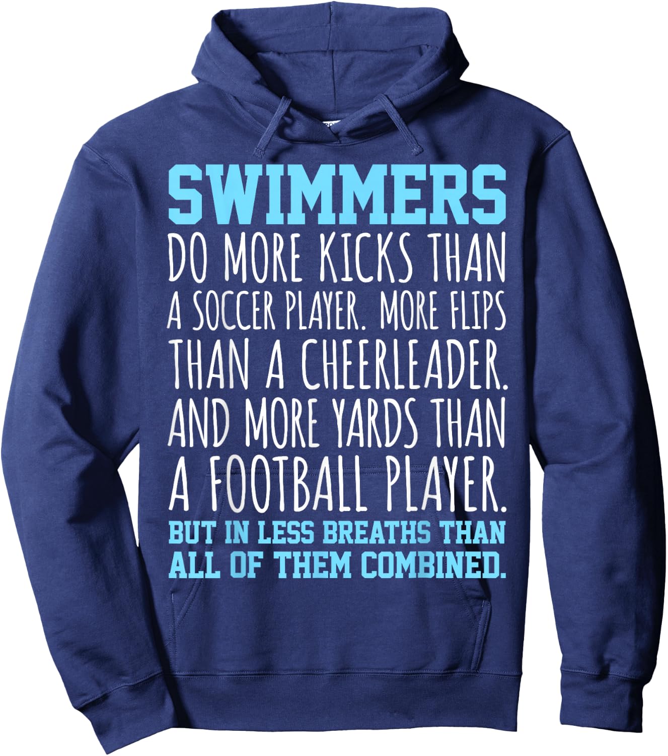 Swimming Saying Swim Funny Swimmers Hoodie - Hoodie | Navy