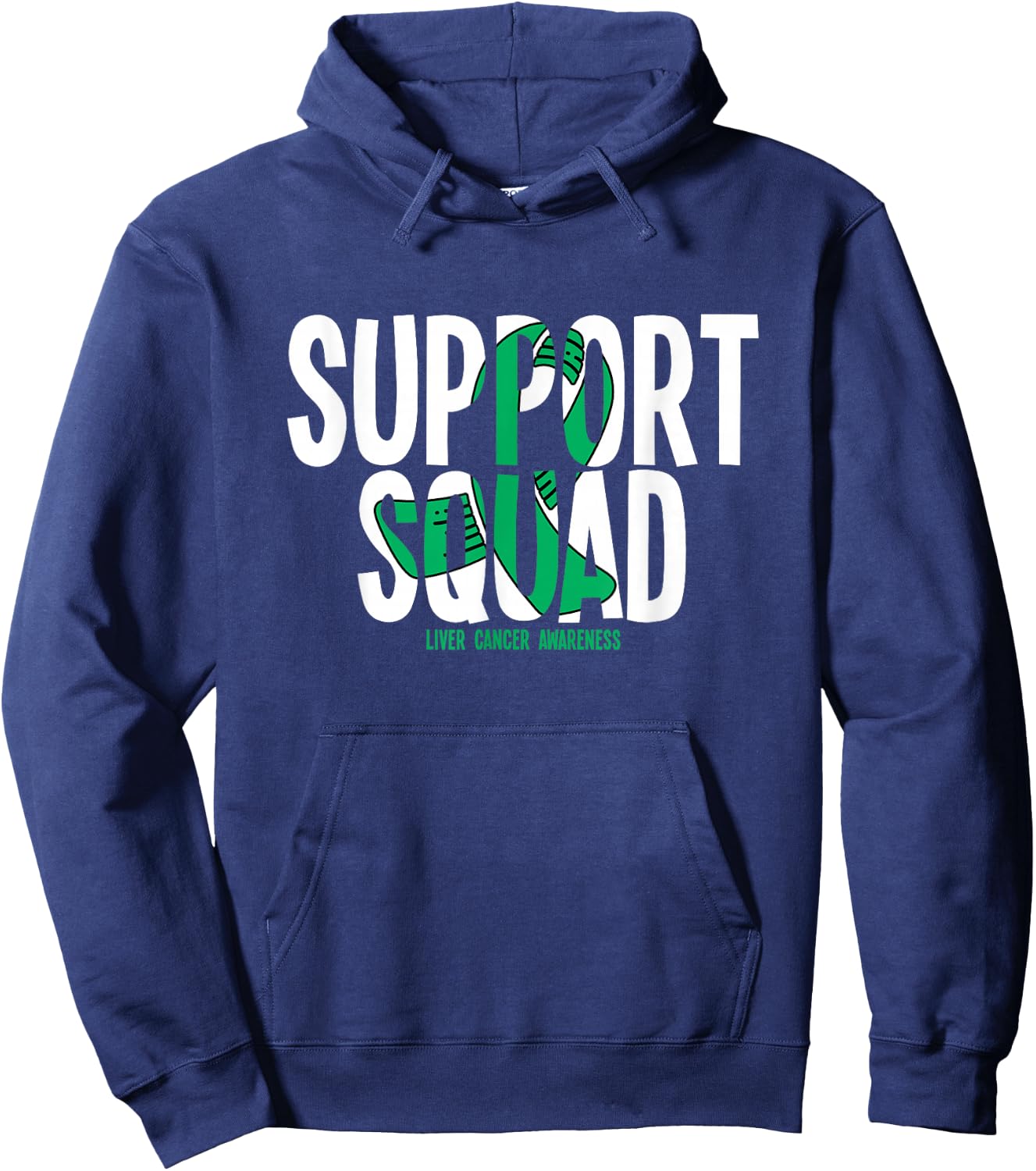 Support Squad Liver Cancer Awareness Hoodie - Hoodie | Navy