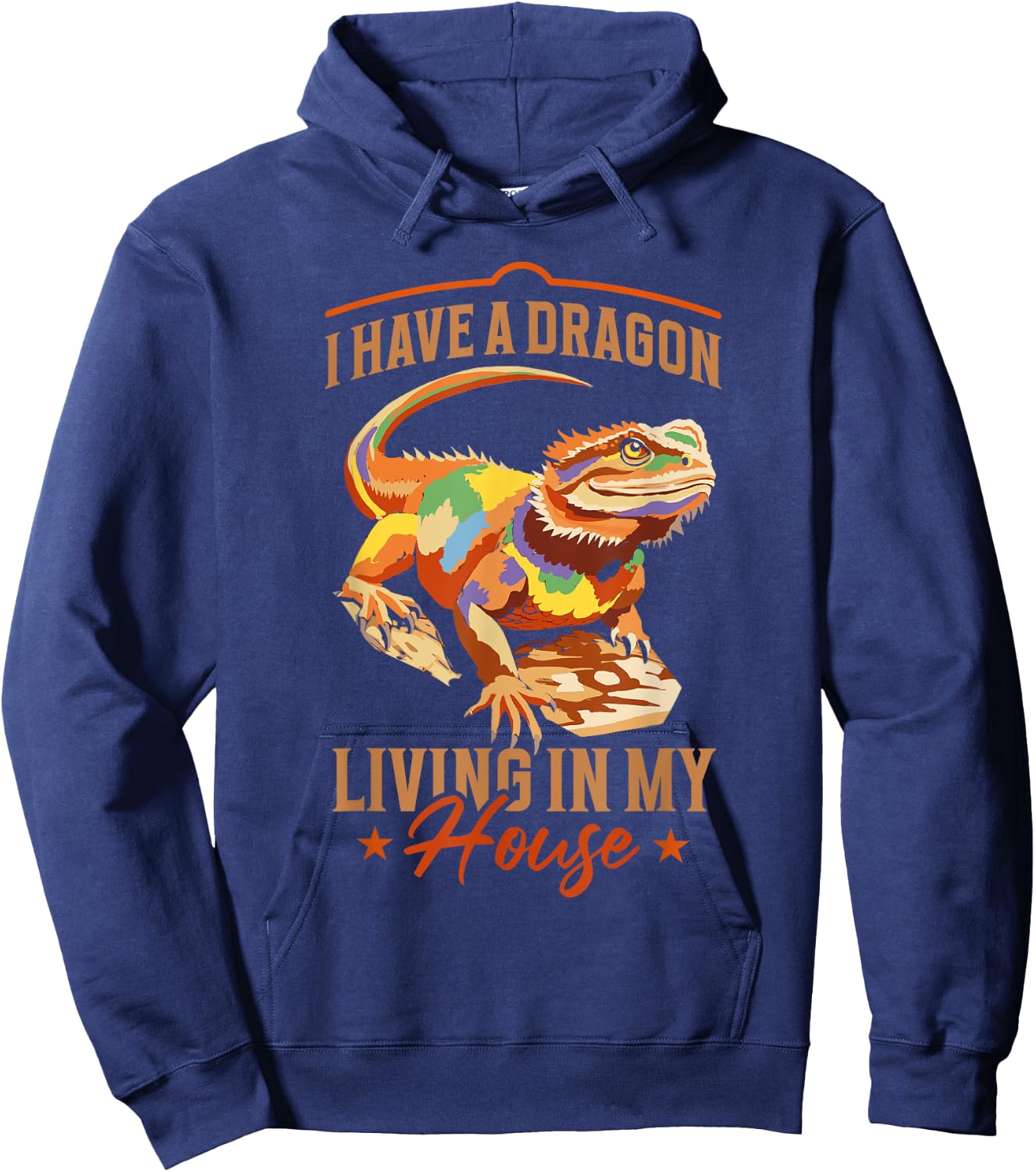 Funny Bearded Dragon Hoodie - Hoodie | Navy