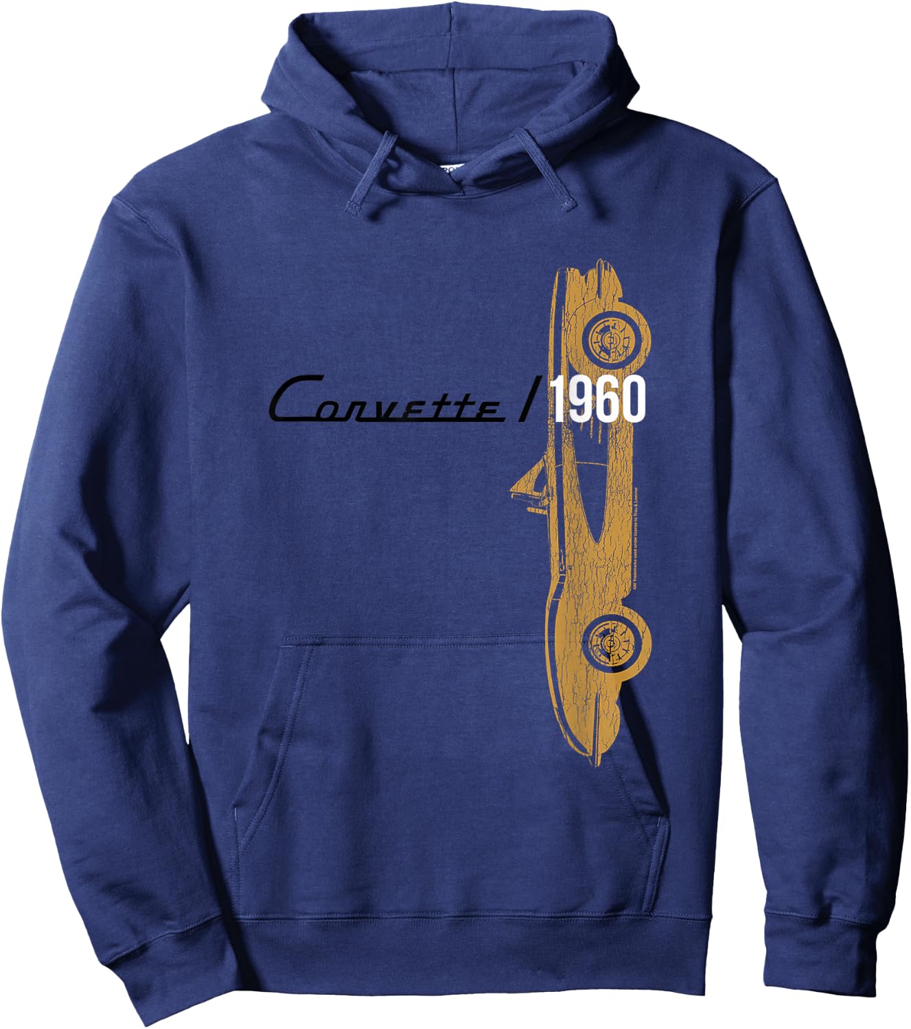 TNT -Adults Classic Fit Grey Corvette 1960 Hoodie - Hoodie | Navy