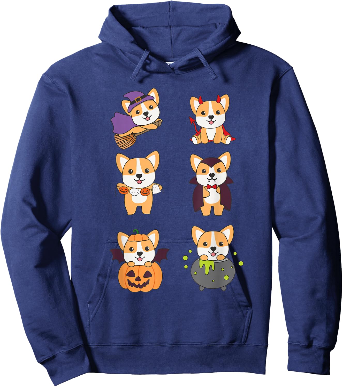 Corgi Halloween Costume Dogs Halloween Hoodie - Hoodie | Navy