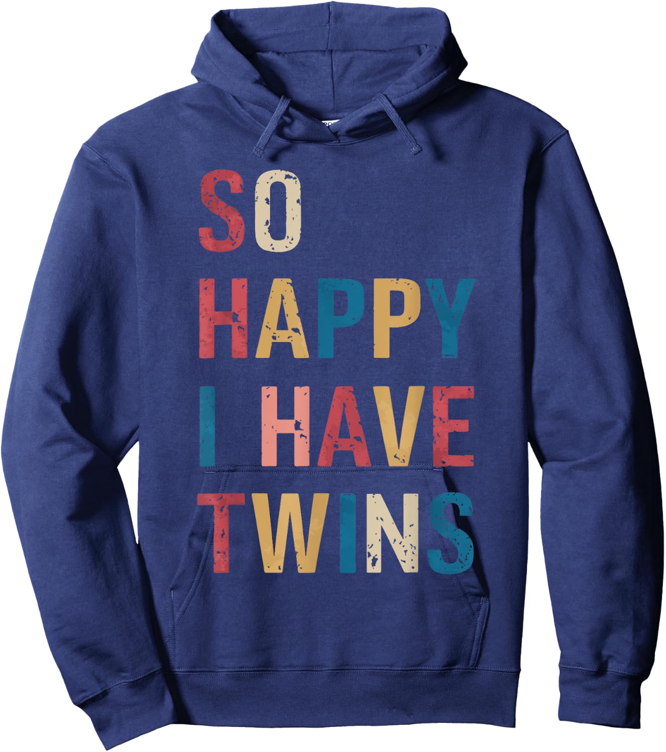 So Happy I Have Twins Hoodie - Hoodie | Navy