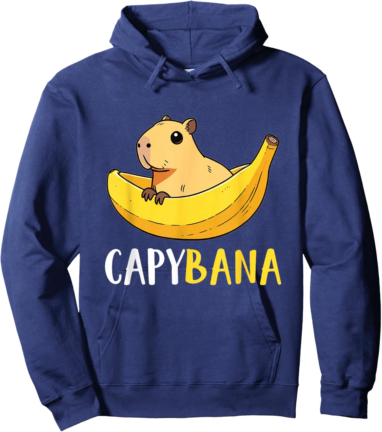 Capybana Kawaii Banana Capybara Hoodie - Hoodie | Navy