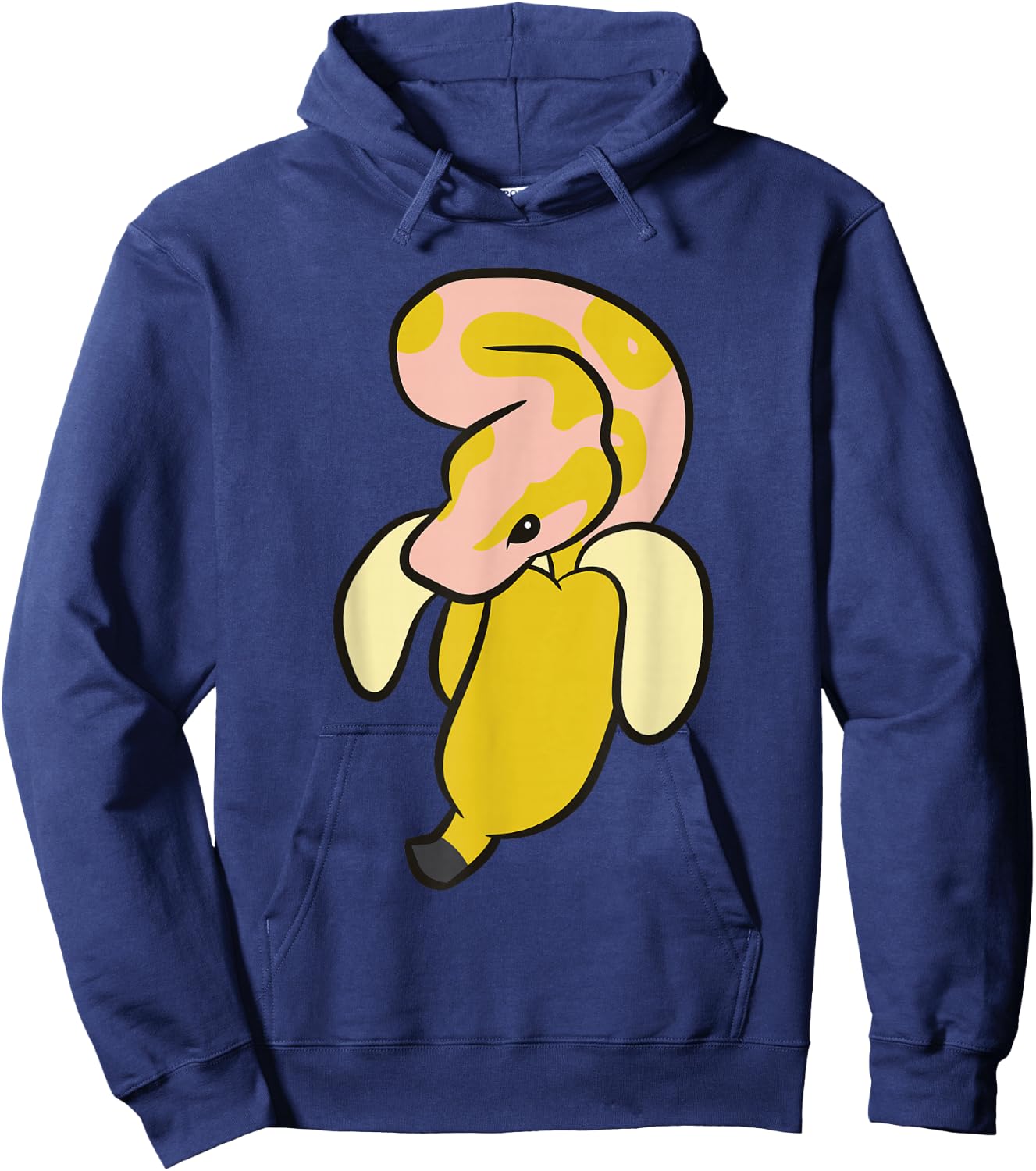 Banana Fruit Funny Banana Ball Python Snake Hoodie - Hoodie | Navy