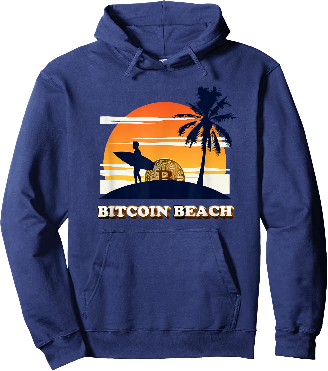 Bitcoin Beach, El Zonte, El Salvador Women Kids Hoodie - Hoodie | Navy