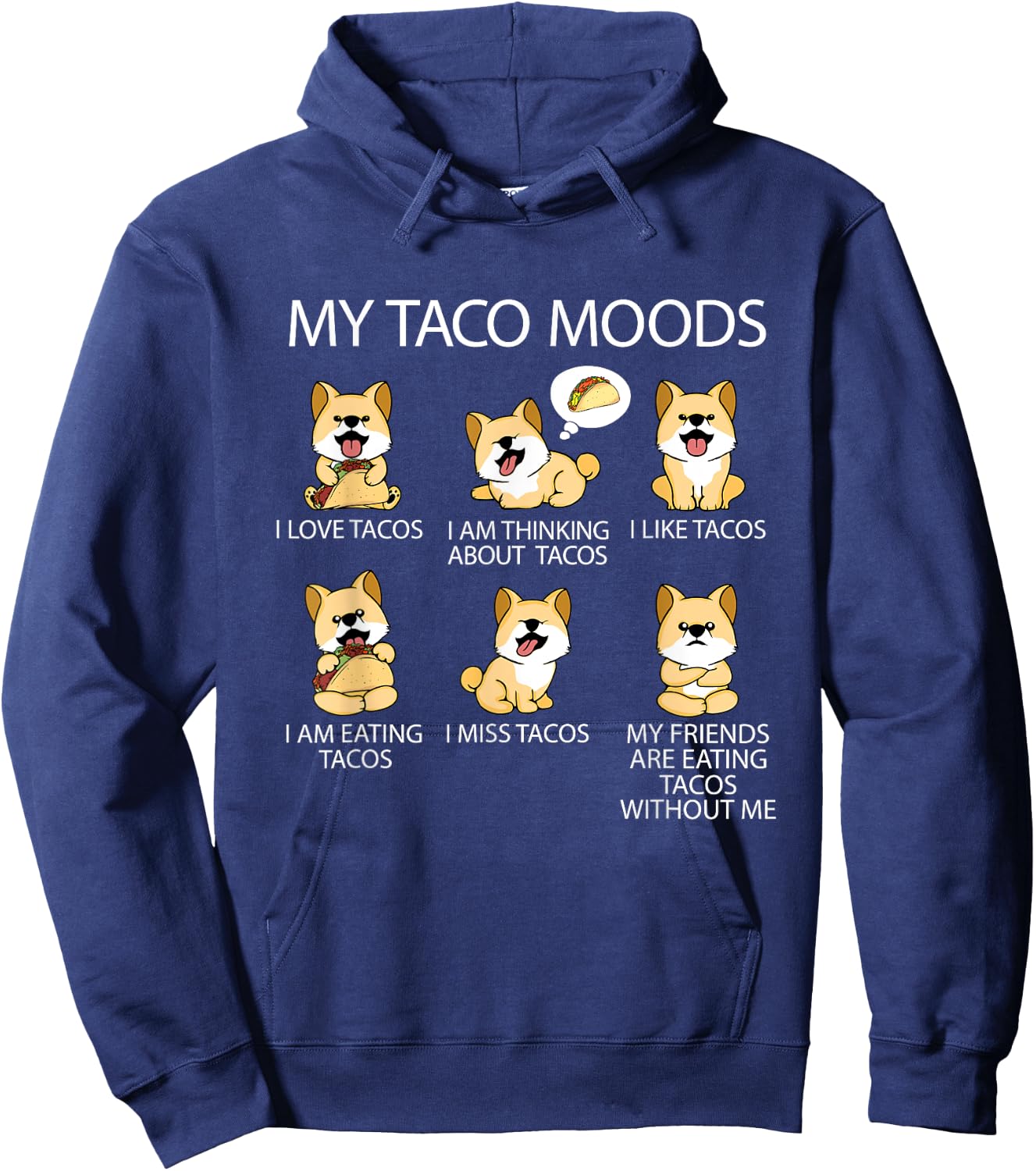 Shiba Inu Taco Lover Women Dog Owner Tacos Hoodie - Hoodie | Navy
