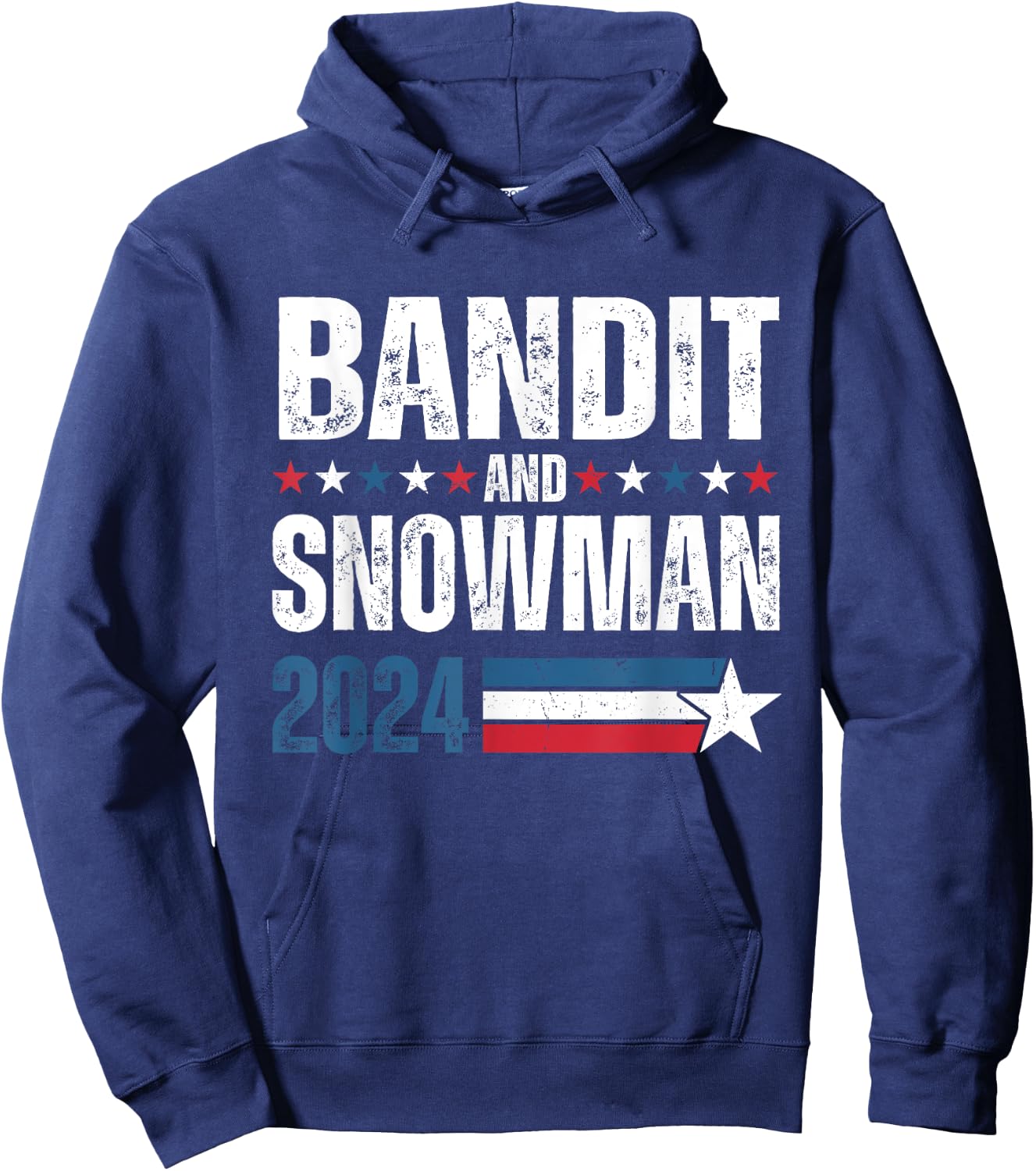 Bandit And Snowman 2024 Election USA Flag Hoodie - Hoodie | Navy