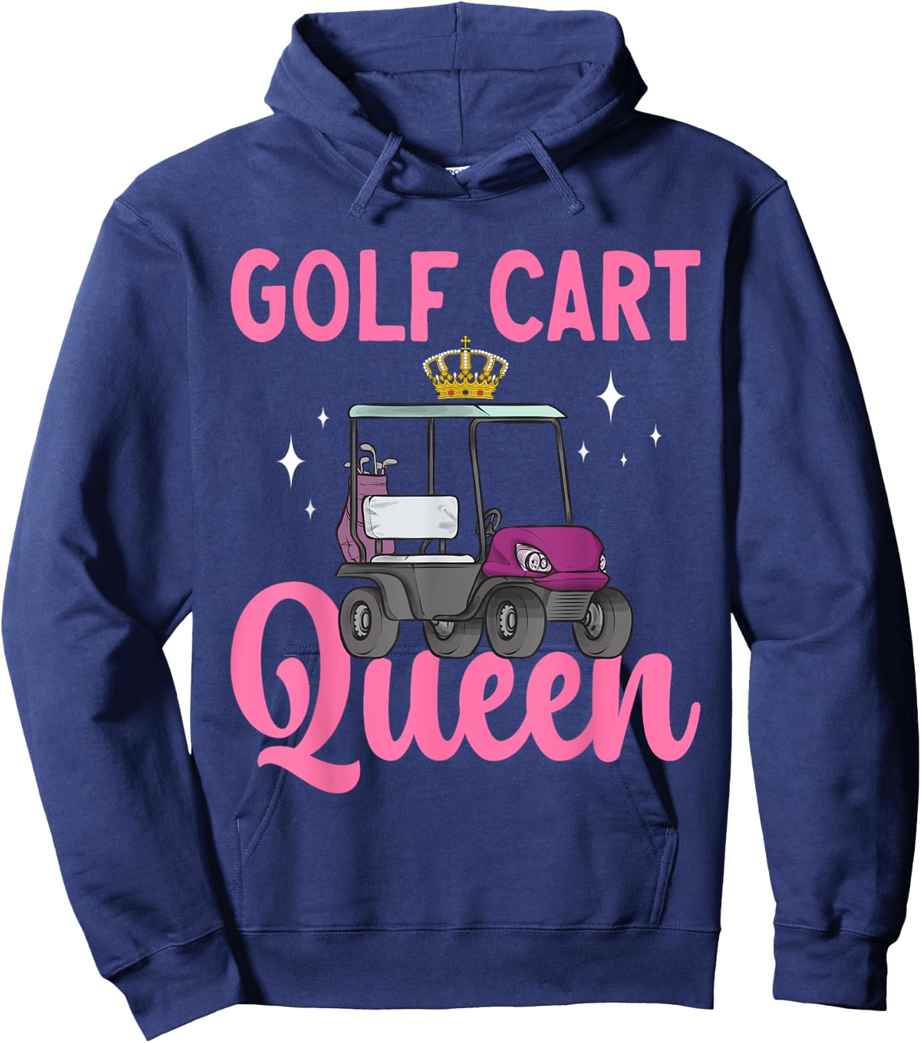 Golf Cart Queen Golfing Golfer Golf Cart Hoodie - Hoodie | Navy