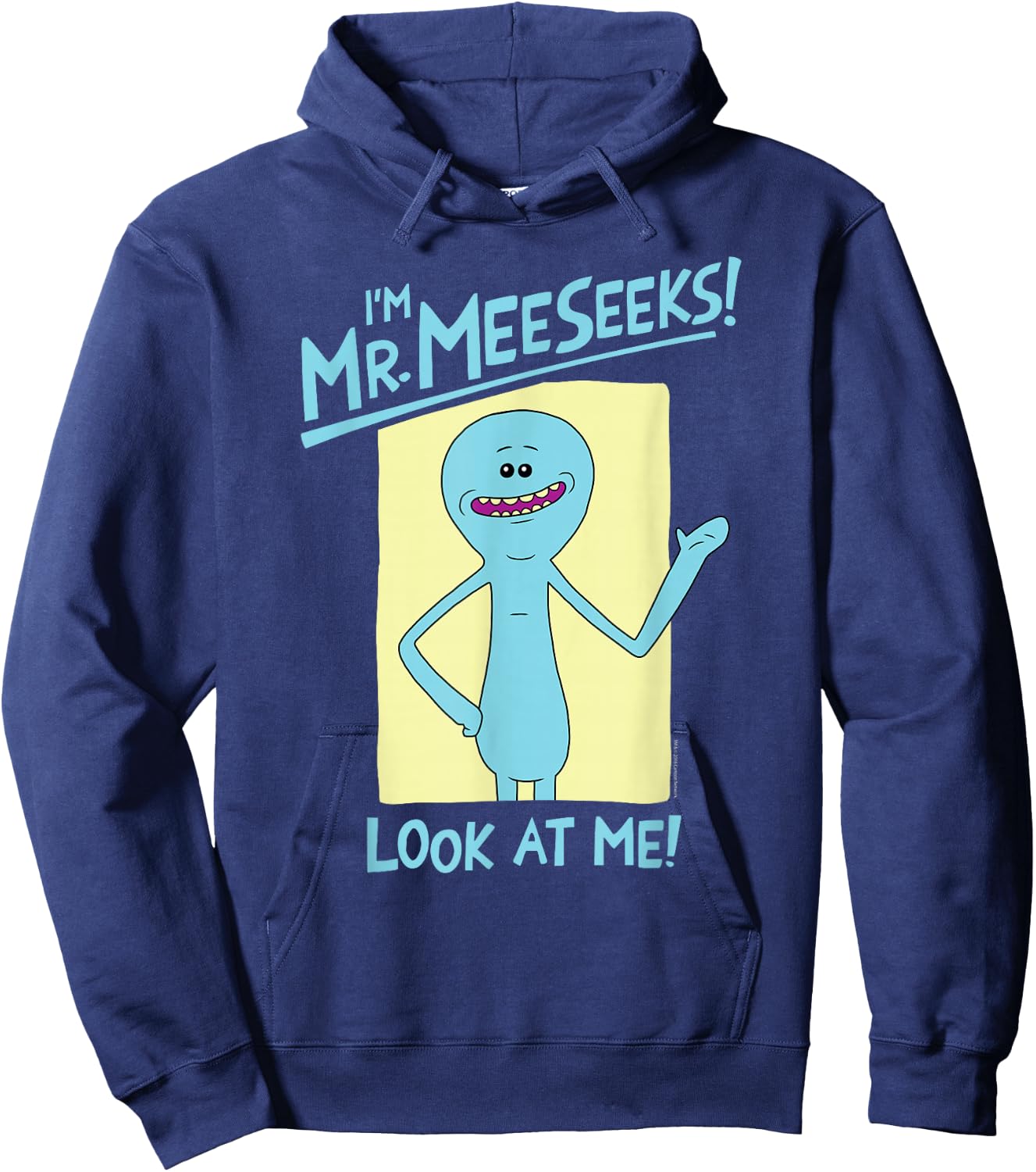 Ripple Junction Rick and Morty I'm Mr. Meeseeks! - Women's Black Cartoon - Small - Classic Fit - Short Sleeve - - All Seasons - 1 Count Hoodie - Hoodie | Navy