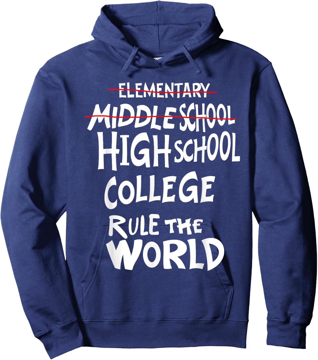 Funny Junior High Middle School Graduation Hoodie - Hoodie | Navy