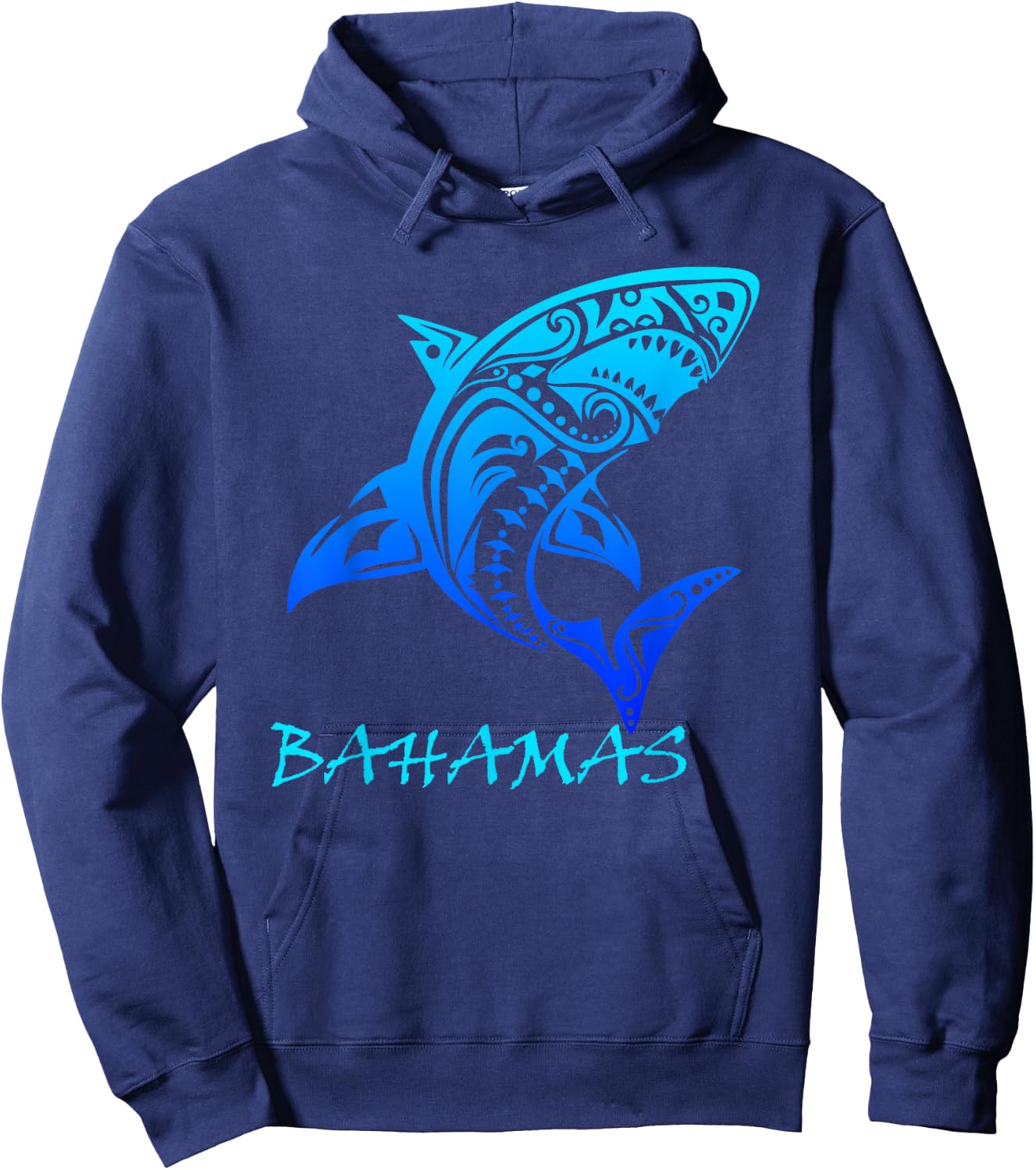 Bahamas Vintage Retro Throwback Shark Vacation Hoodie - Hoodie | Navy