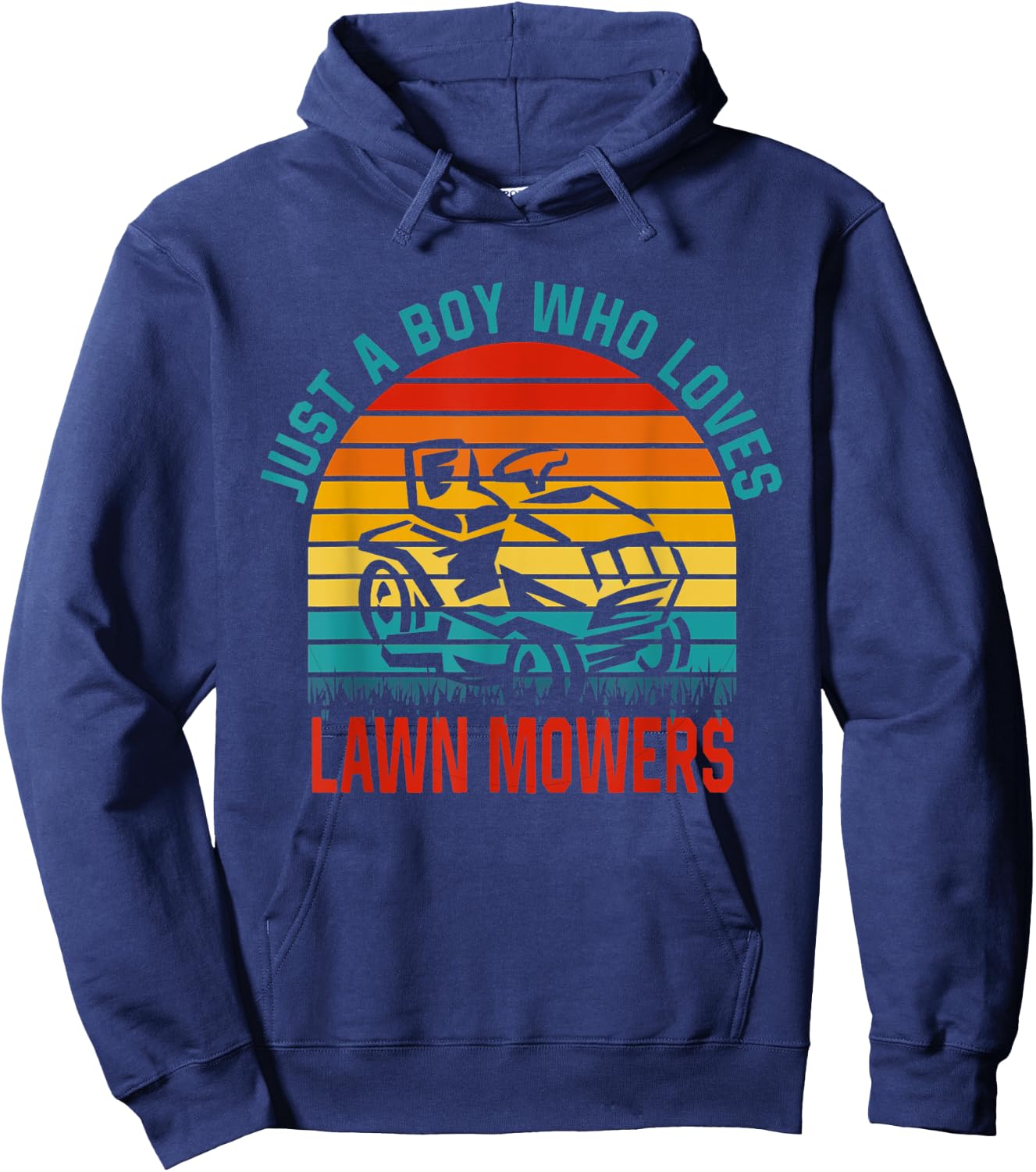 Just a Boy Who Loves Lawn Mowers Hoodie - Hoodie | Navy