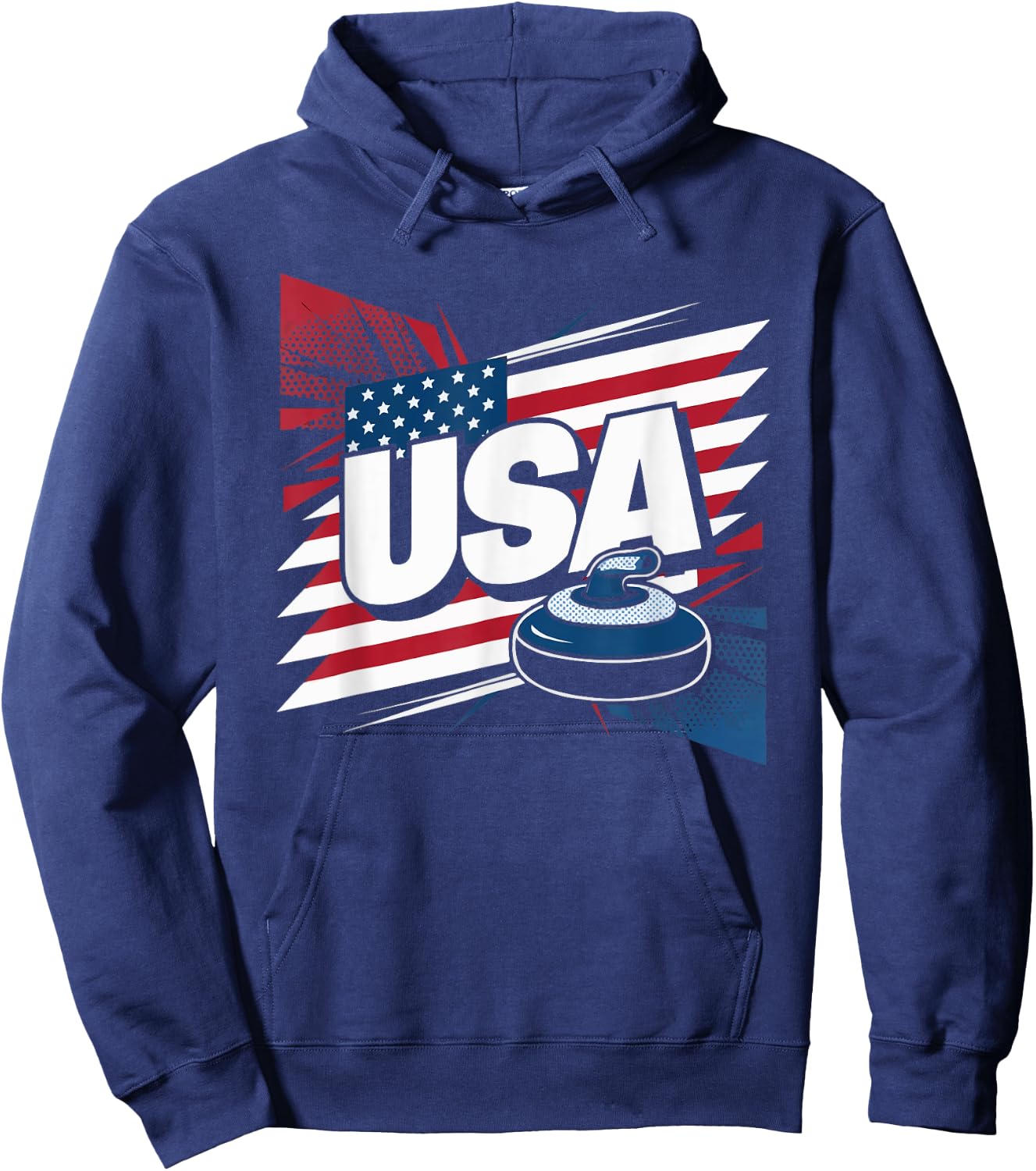 Curling Player Curler Sport Lover Curling Stone Hoodie - Hoodie | Navy