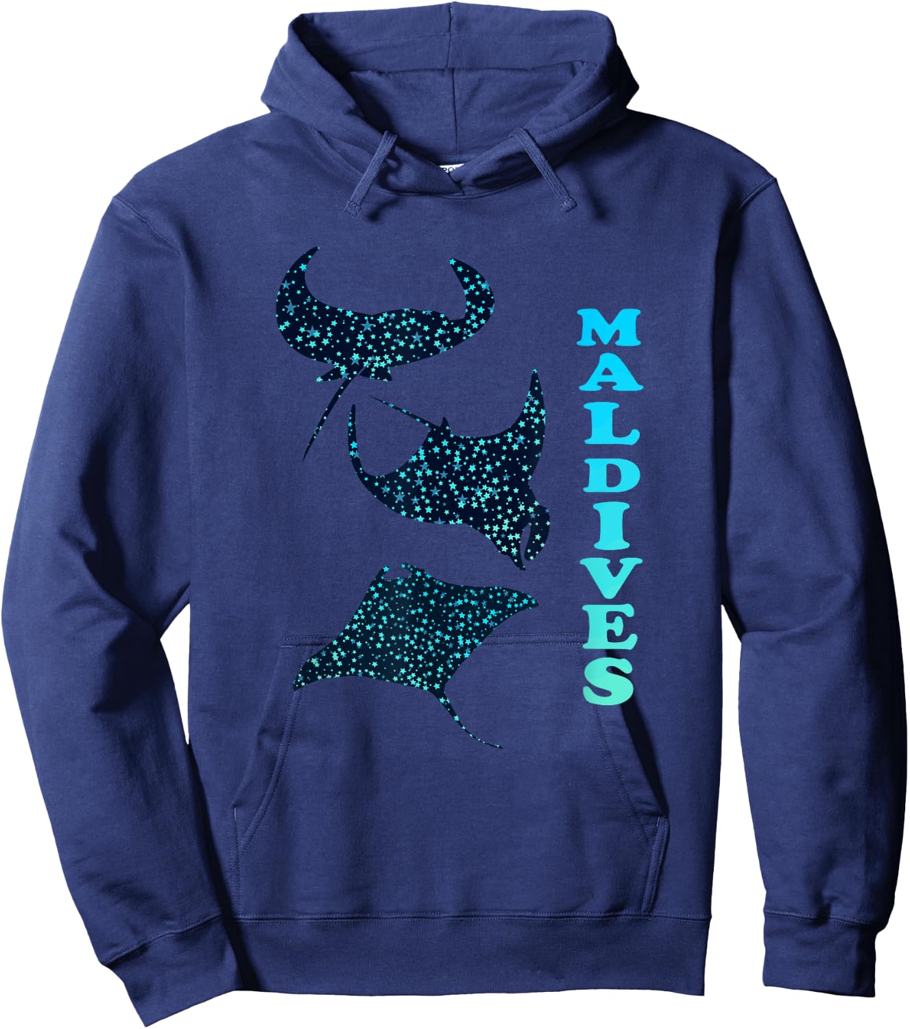 Manta Ray Maldives Hoodie - Hoodie | Navy