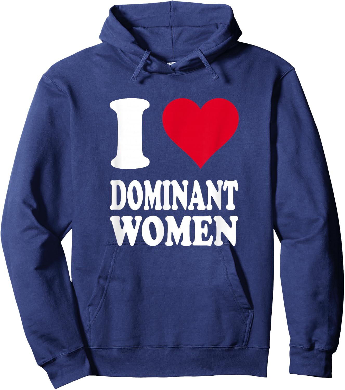 Red Heart I Love Dominant Women Hoodie - Hoodie | Navy