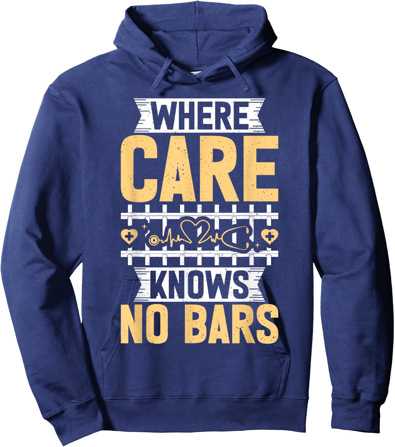 Where Care knows no Bars Correctional Nurse Hoodie - Hoodie | Navy