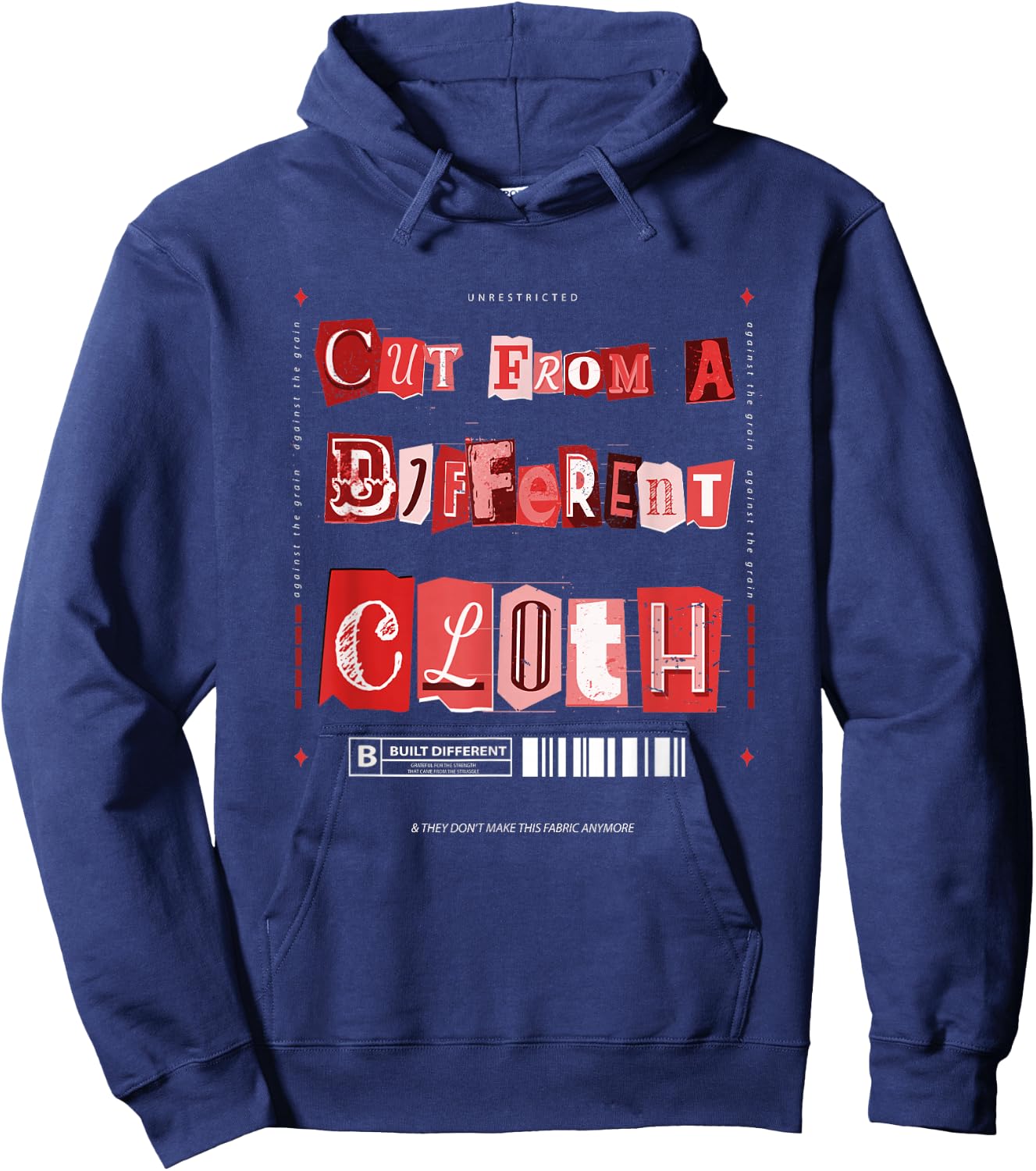 Red Cut from A Different Cloth Red Graphic Hoodie - Hoodie | Navy