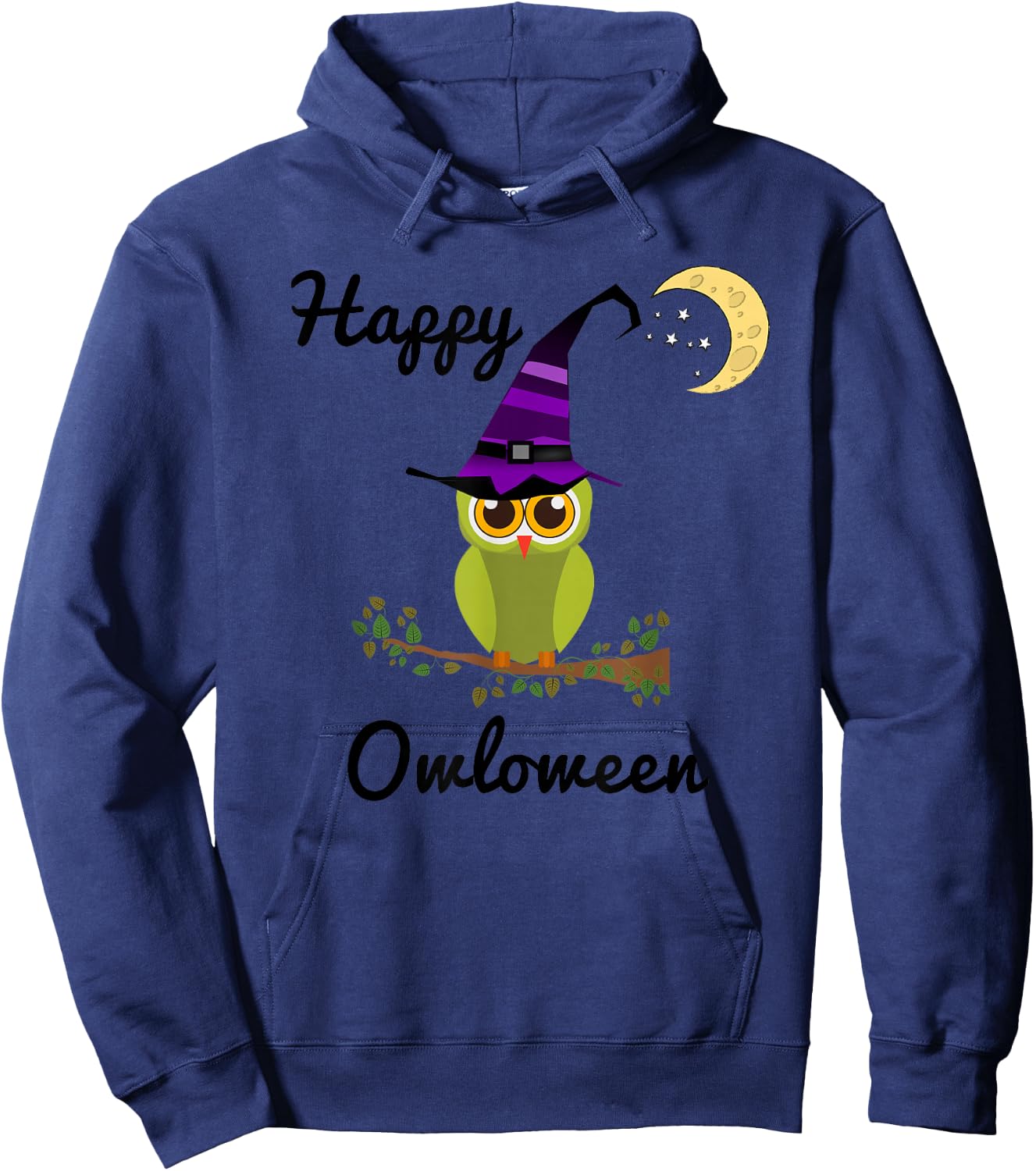 Adorable Owl Halloween Shirt, Happy Owloween Hoodie - Hoodie | Navy