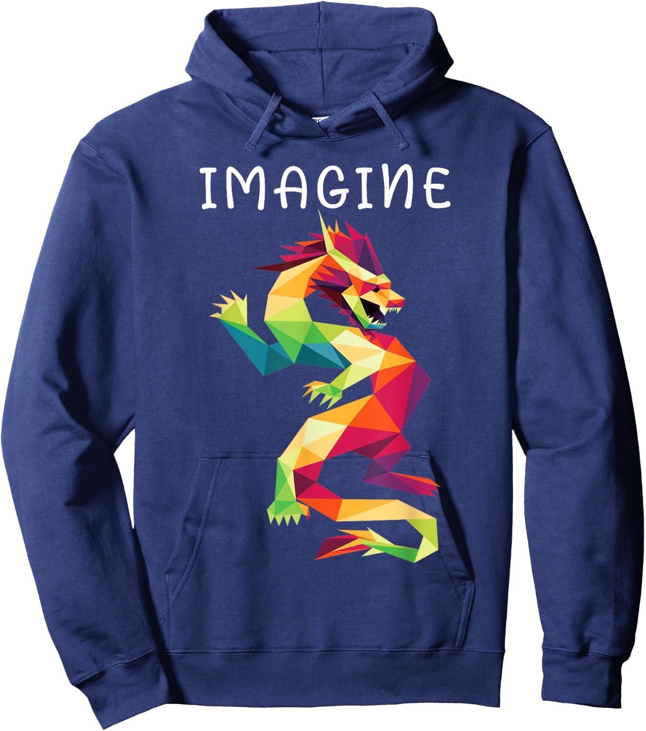 Imagine Fantasy Dragon Tattoo Style Hoodie - Hoodie | Navy