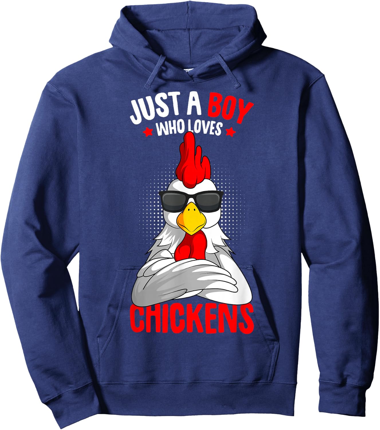 Just a Boy who loves Chickens Hoodie - Hoodie | Navy