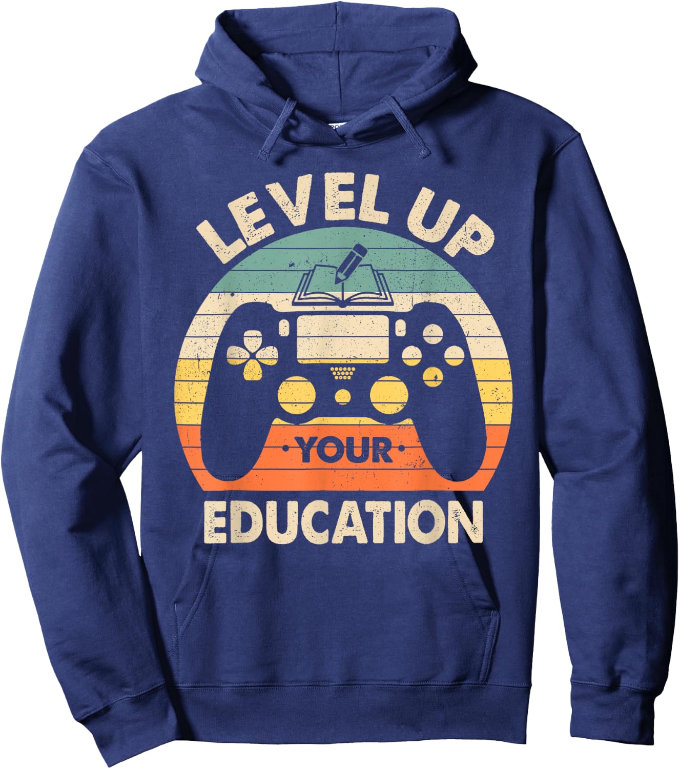 Level Up Your Education Gaming Teacher Student Hoodie - Hoodie | Navy