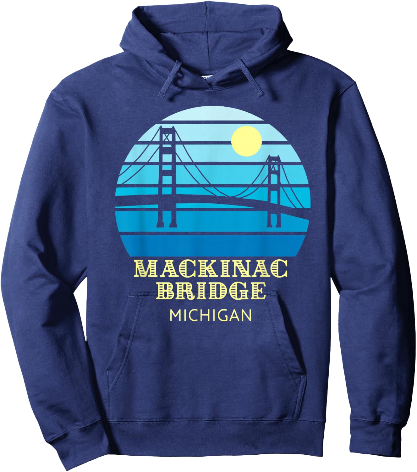 Mackinac Bridge Michigan Hoodie - Hoodie | Navy