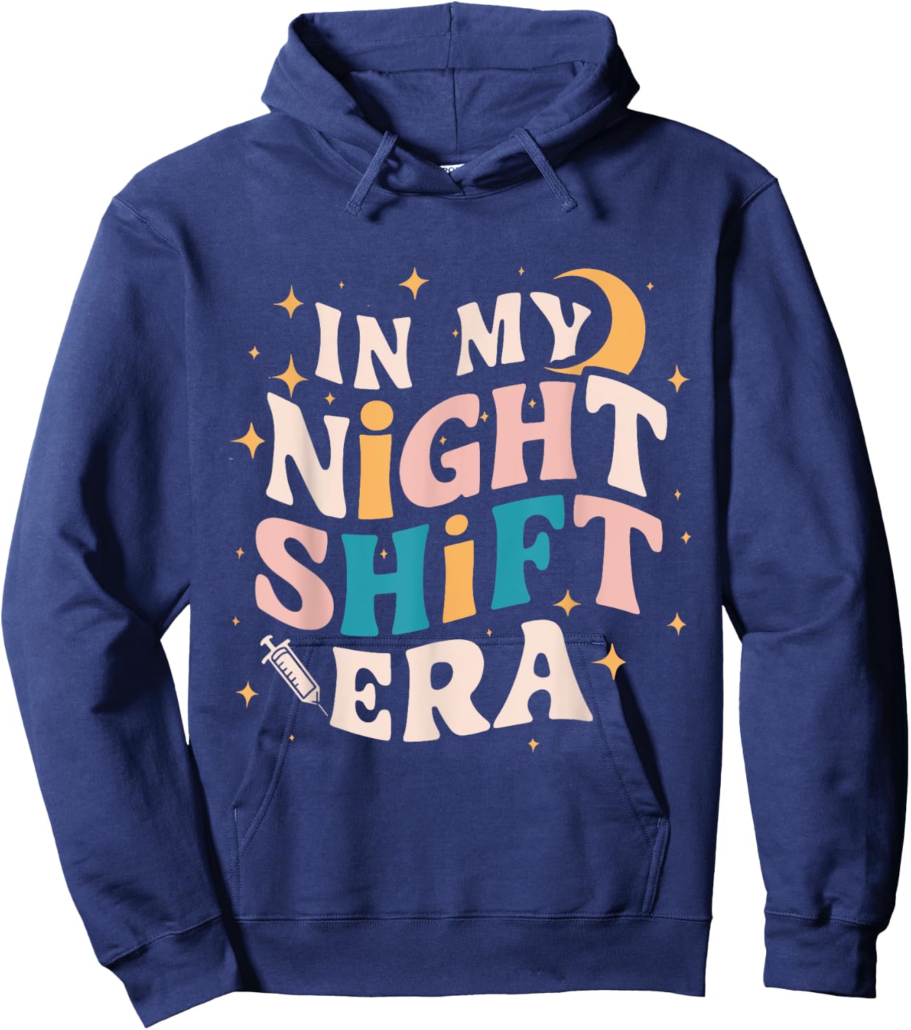In My Night Shift Era Hoodie - Hoodie | Navy