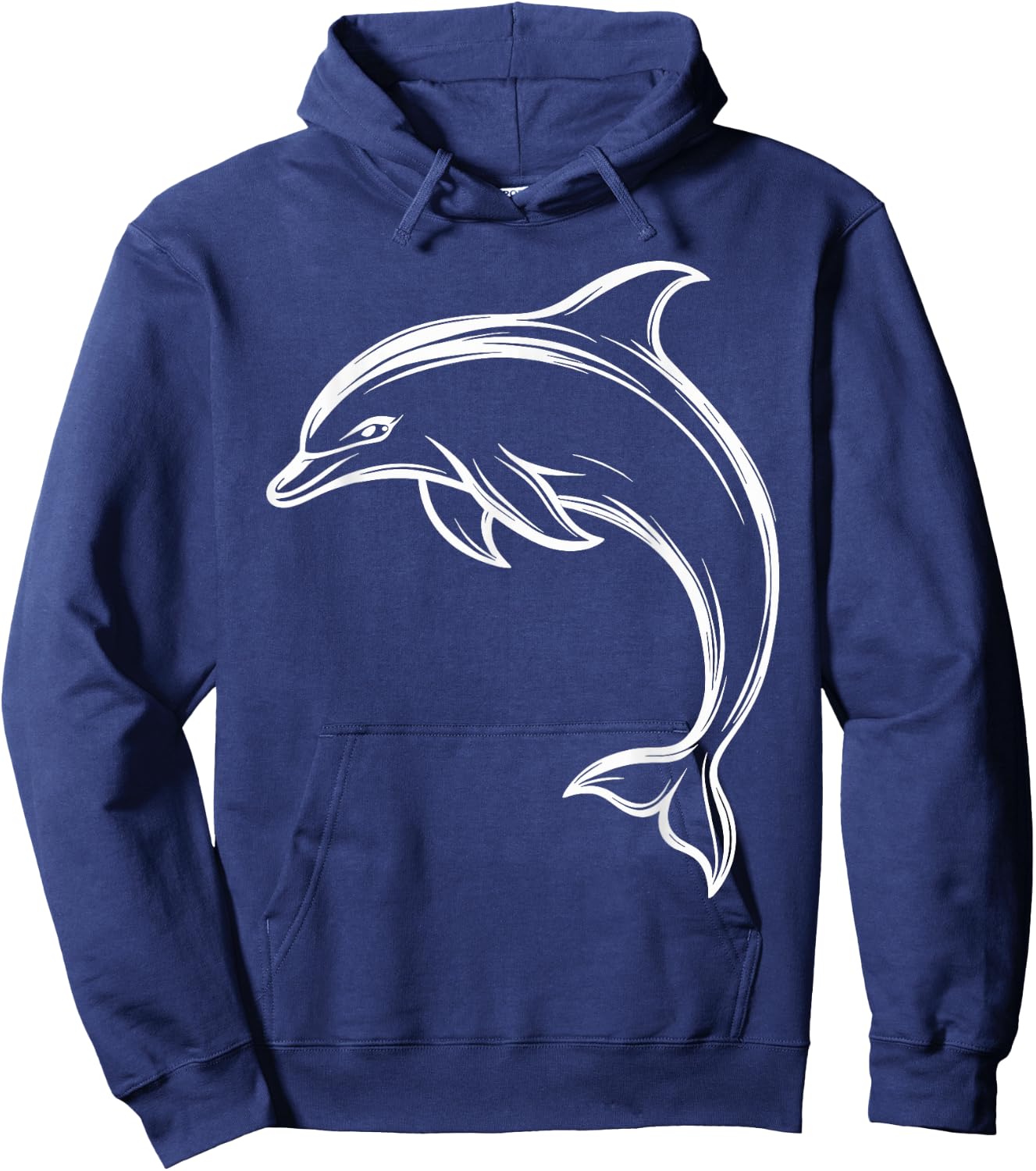 Dolphin | Cute Dolphin Graphic Hoodie - Hoodie | Navy