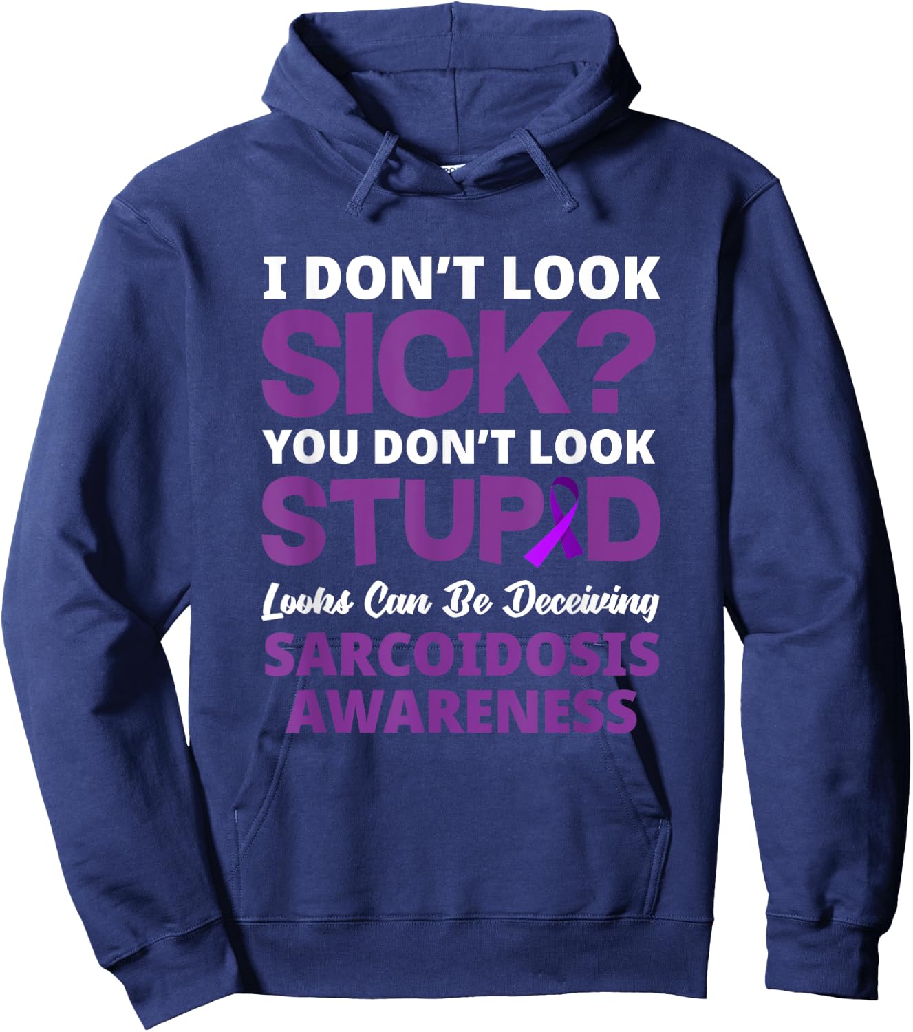 Funny Sarcoidosis Warrior Sarcoidosis Awareness Hoodie - Hoodie | Navy