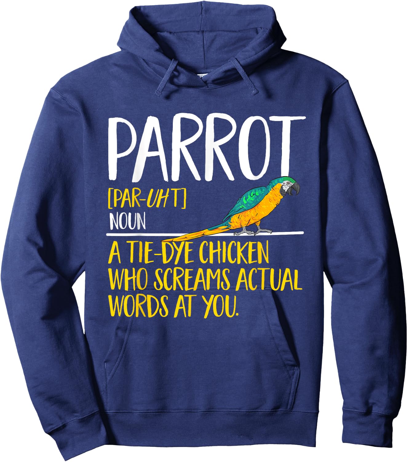 Macaw Parrot Definition Blue And Yellow Macaw Hoodie - Hoodie | Navy