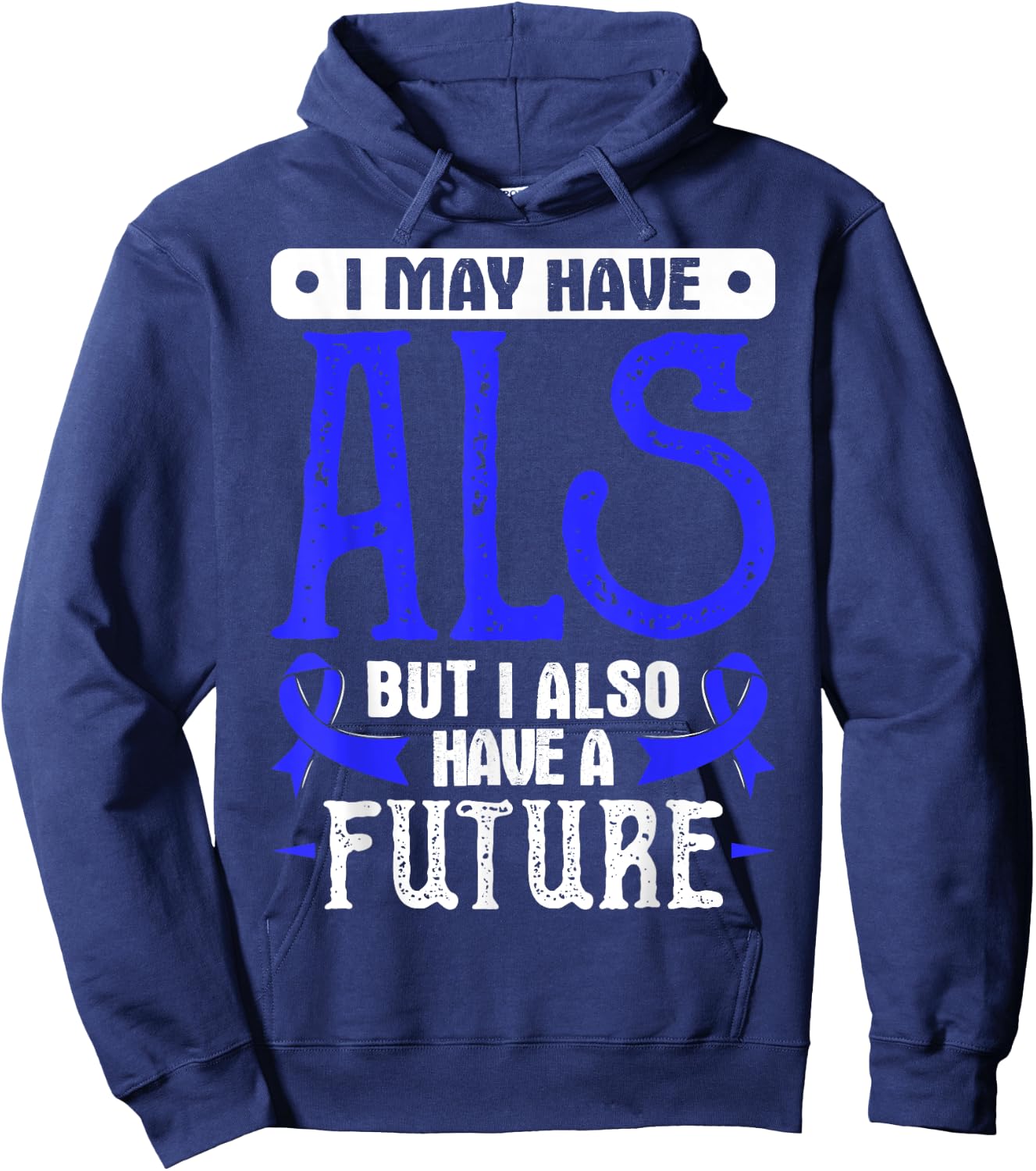 Lou Gehrig's Disease Awareness T Shirt - ALS Hoodie - Hoodie | Navy