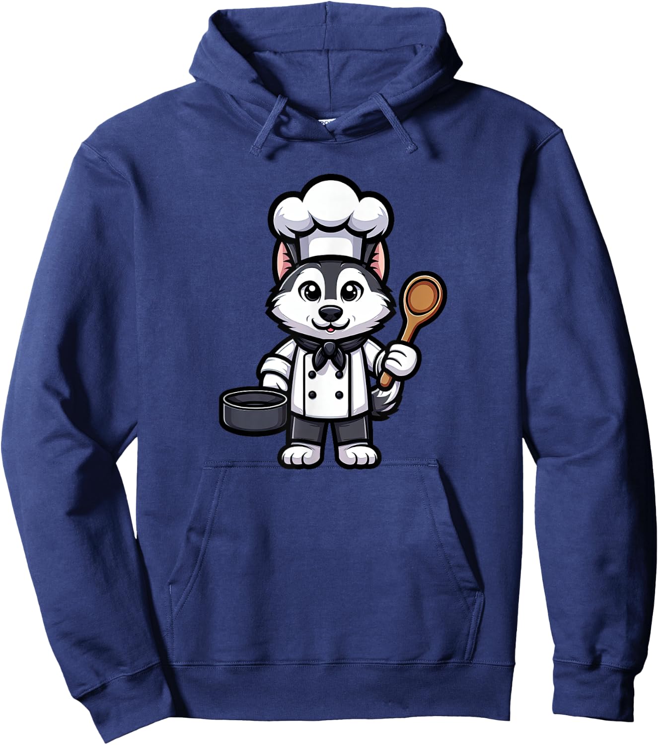 Husky Chef Dog Funny Cooking Hoodie - Hoodie | Navy