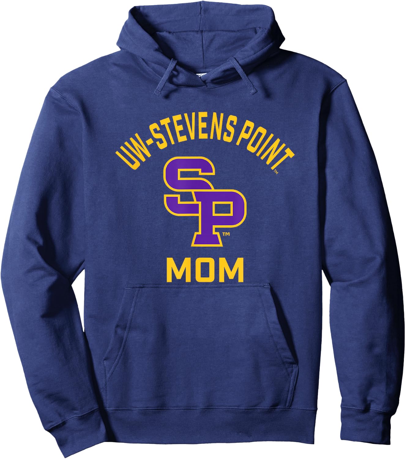 UW Stevens Point Pointers Arched Mom Hoodie - Hoodie | Navy