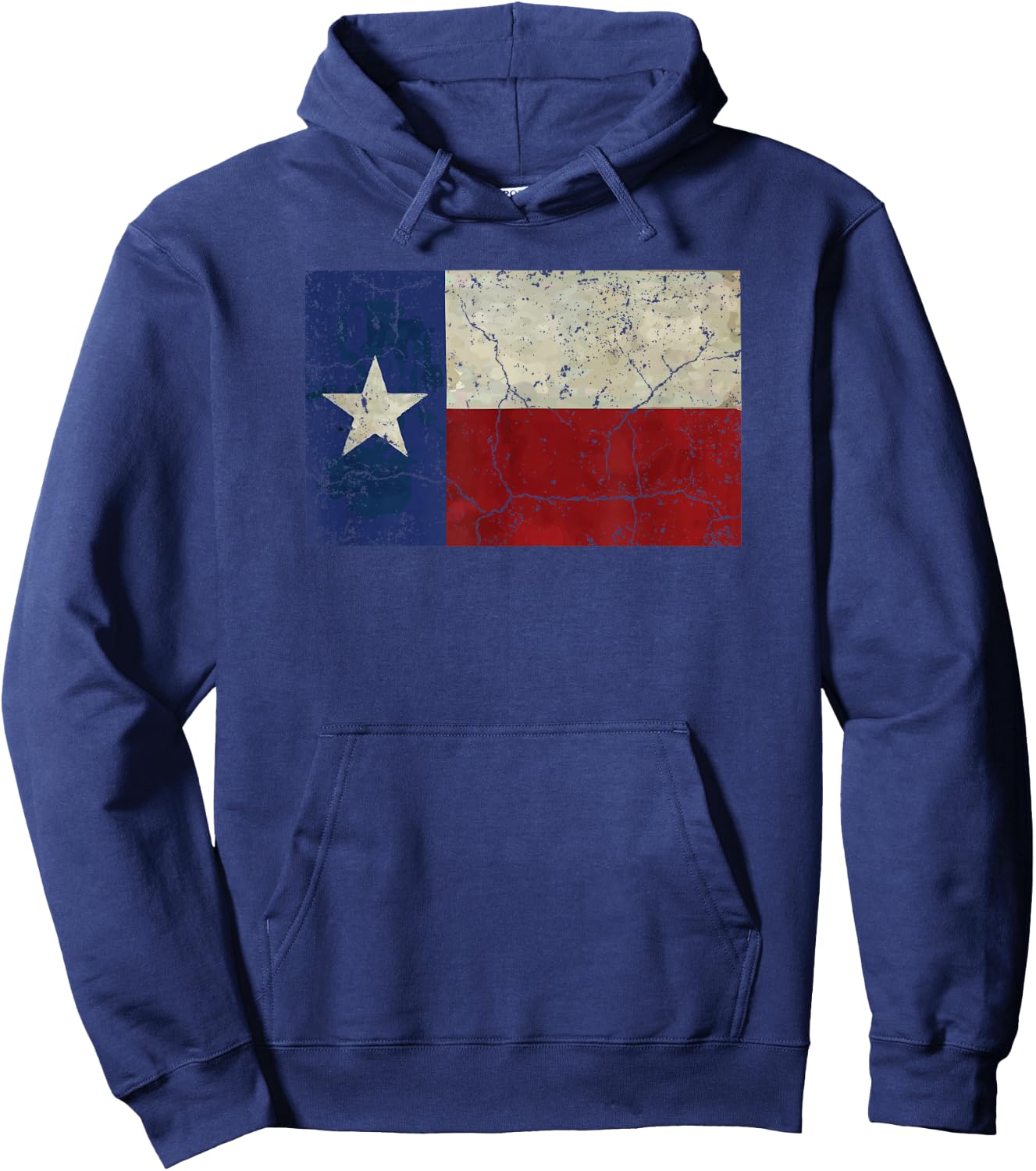 Distressed Texas State Flag Hoodie - Hoodie | Navy