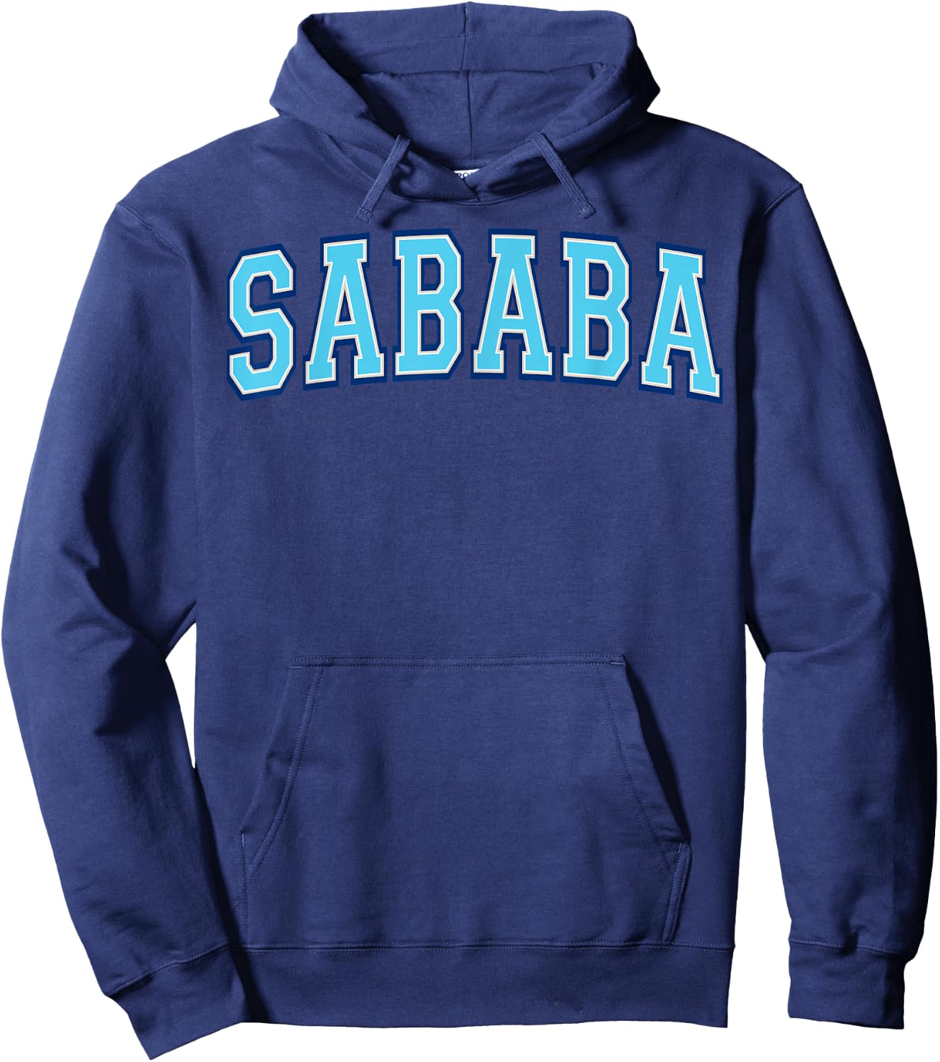 Sababa Hebrew Slang Cool Varsity Blue Letters Hoodie - Hoodie | Navy