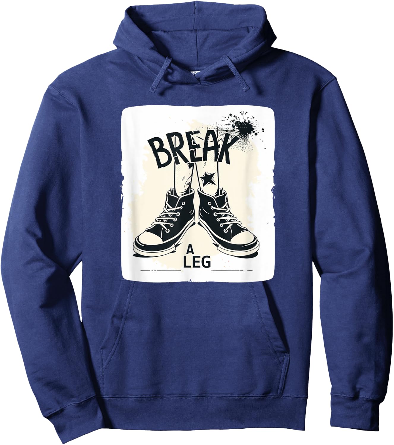 Funny Luck Idiom Costume for Break a Leg Lovers Hoodie - Hoodie | Navy