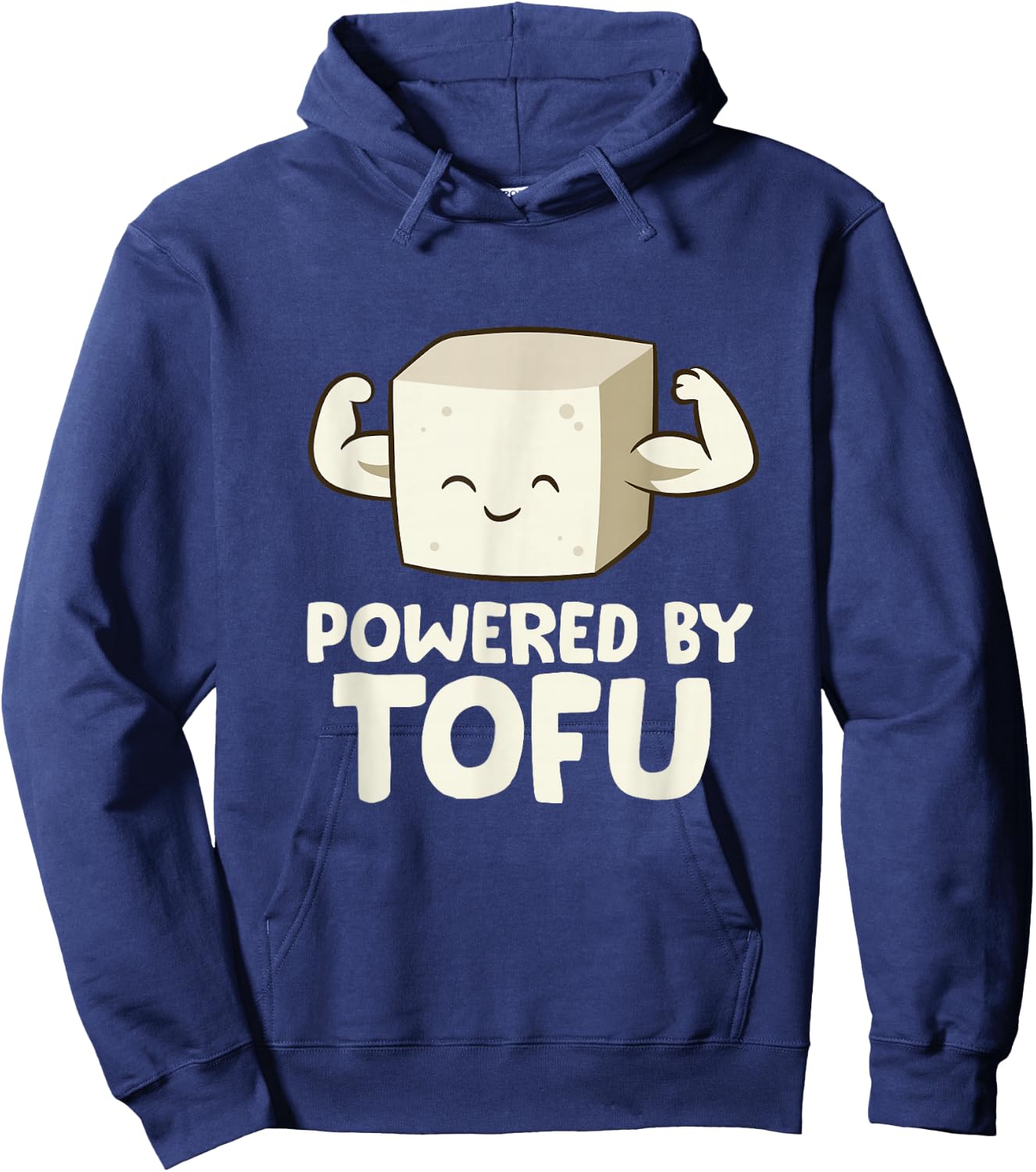 Vegan Vegetarian Love Tofu Powered By Tofu Hoodie - Hoodie | Navy