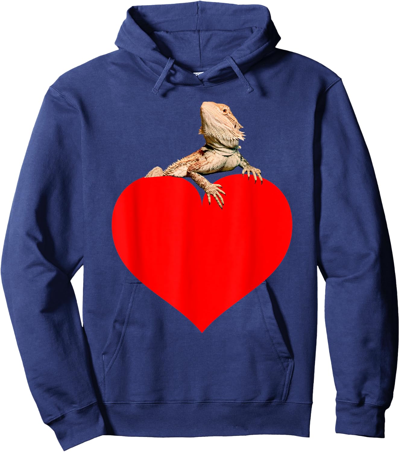 Climbing on heart bearded dragon Hoodie - Hoodie | Navy