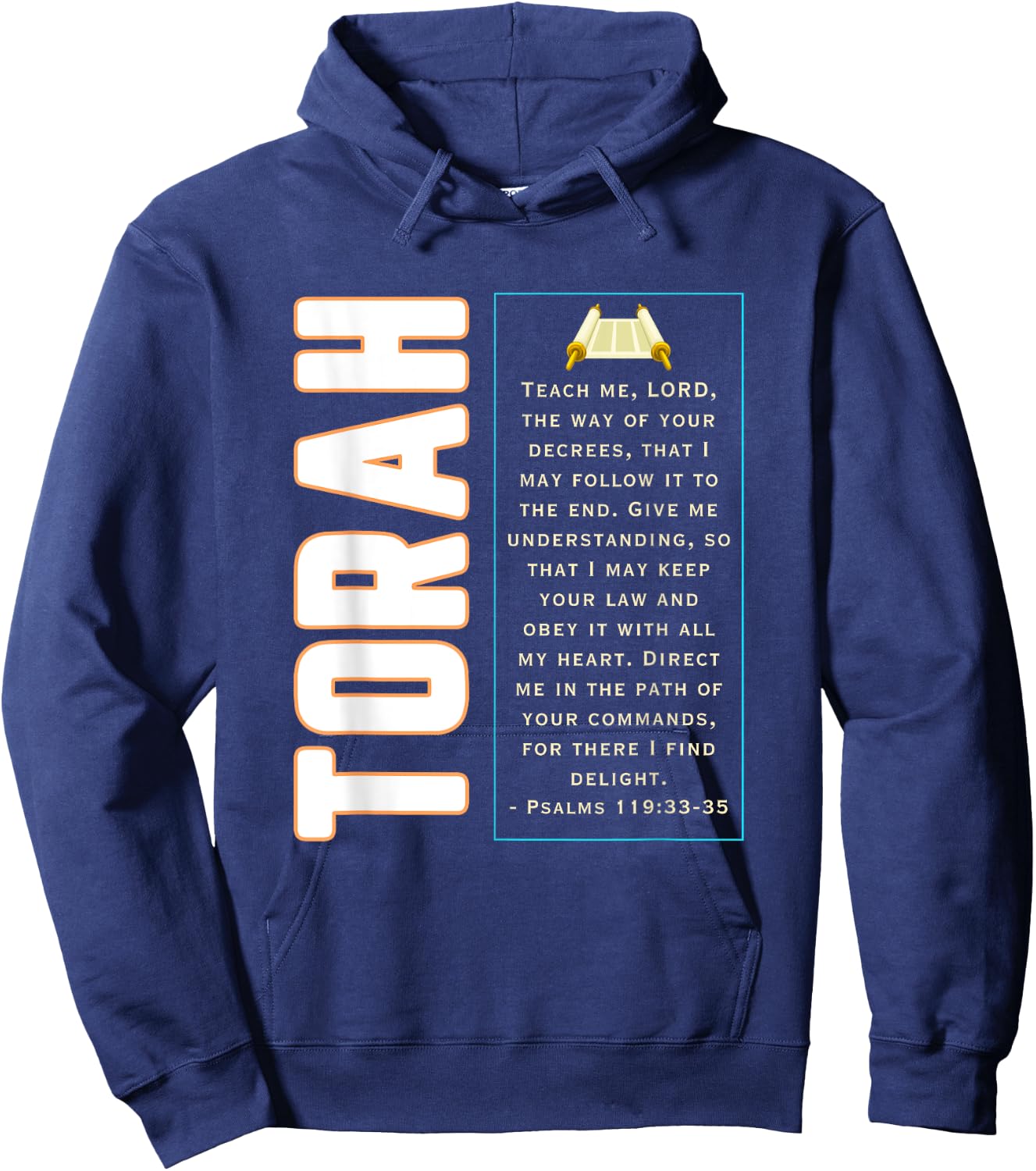 Lion of Judah Torah Observant Hebrew Roots Hoodie - Hoodie | Navy