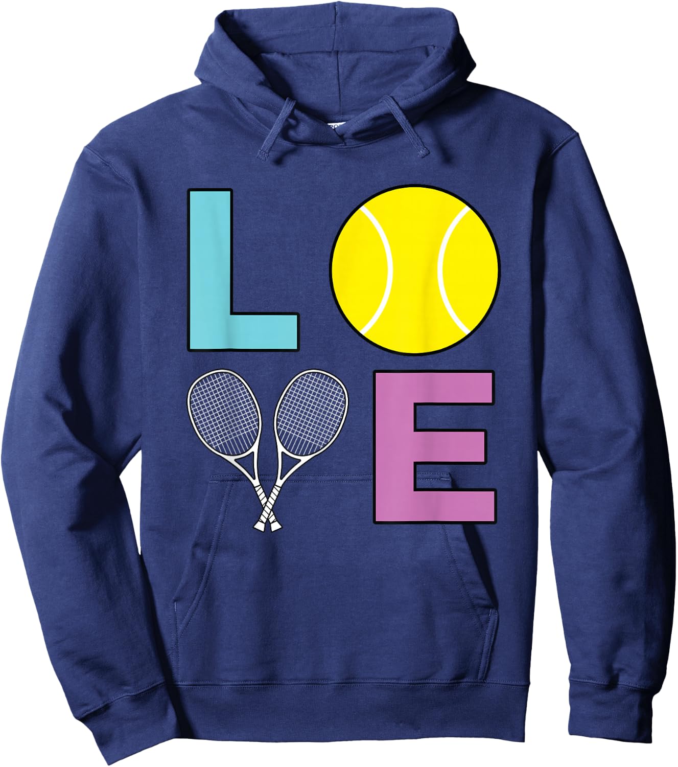 I Love Tennis - Tennis Player Small Hoodie - Hoodie | Navy