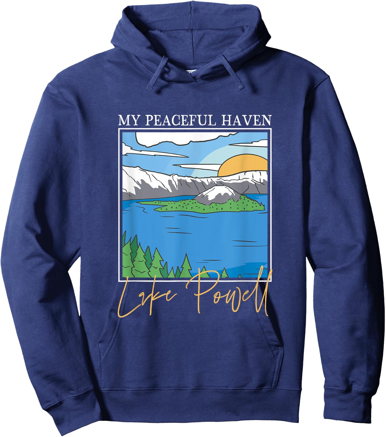Peacefulness at Lake Powell Hoodie - Hoodie | Navy