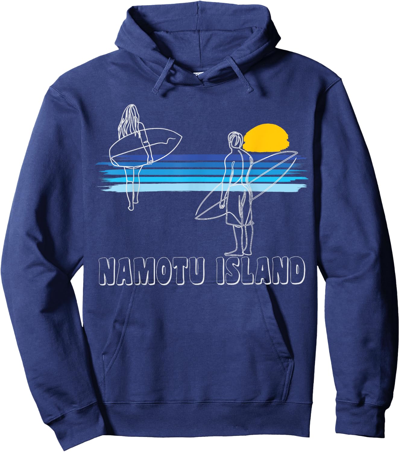 Namotu Island Surfing Beach Surf Guy Girl Hoodie - Hoodie | Navy