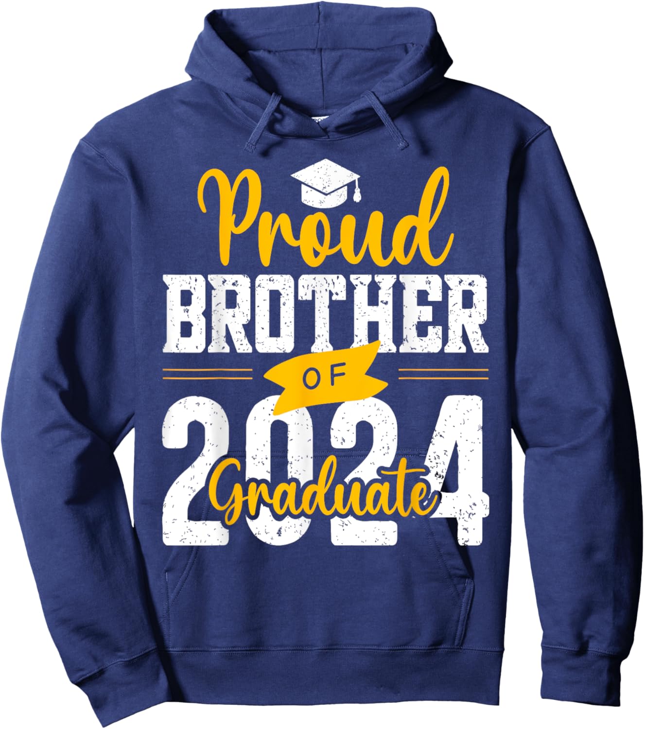Proud Brother Of A 2024 Graduate Hoodie - Hoodie | Navy