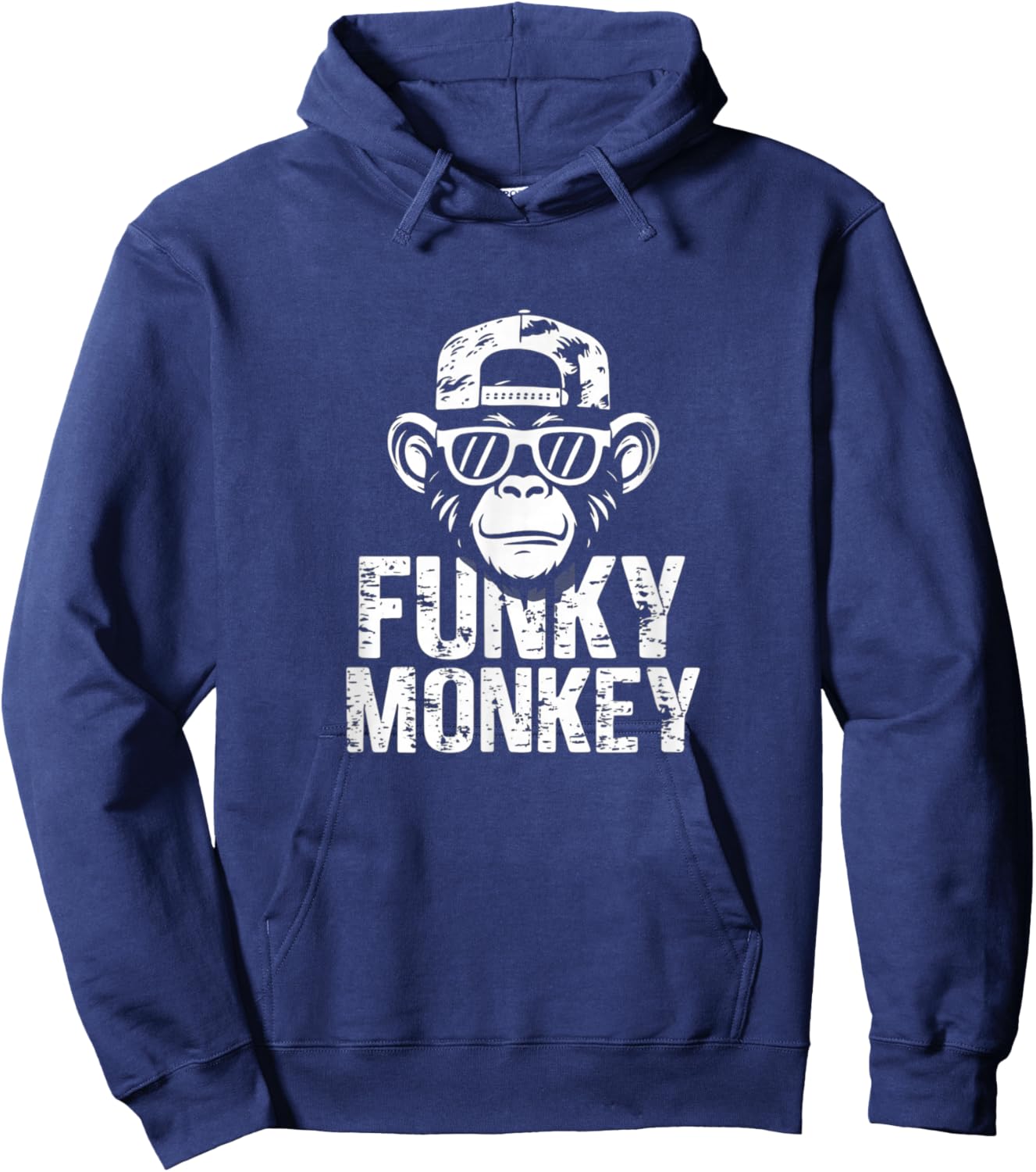 Funky Monkey Cool Monkey Graphic Hoodie - Hoodie | Navy