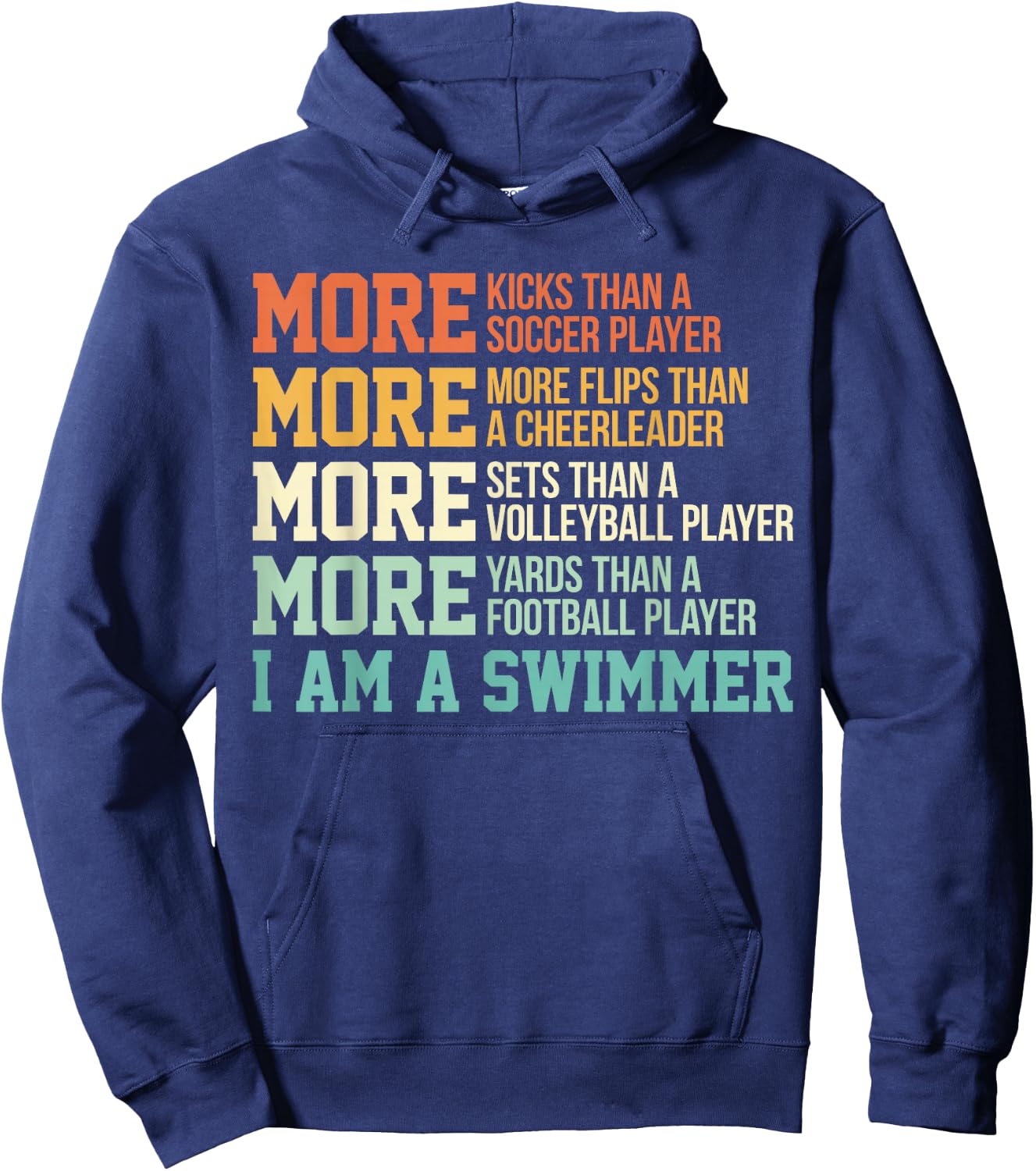 Swimming Saying Swim Funny Swimmer Hoodie - Hoodie | Navy