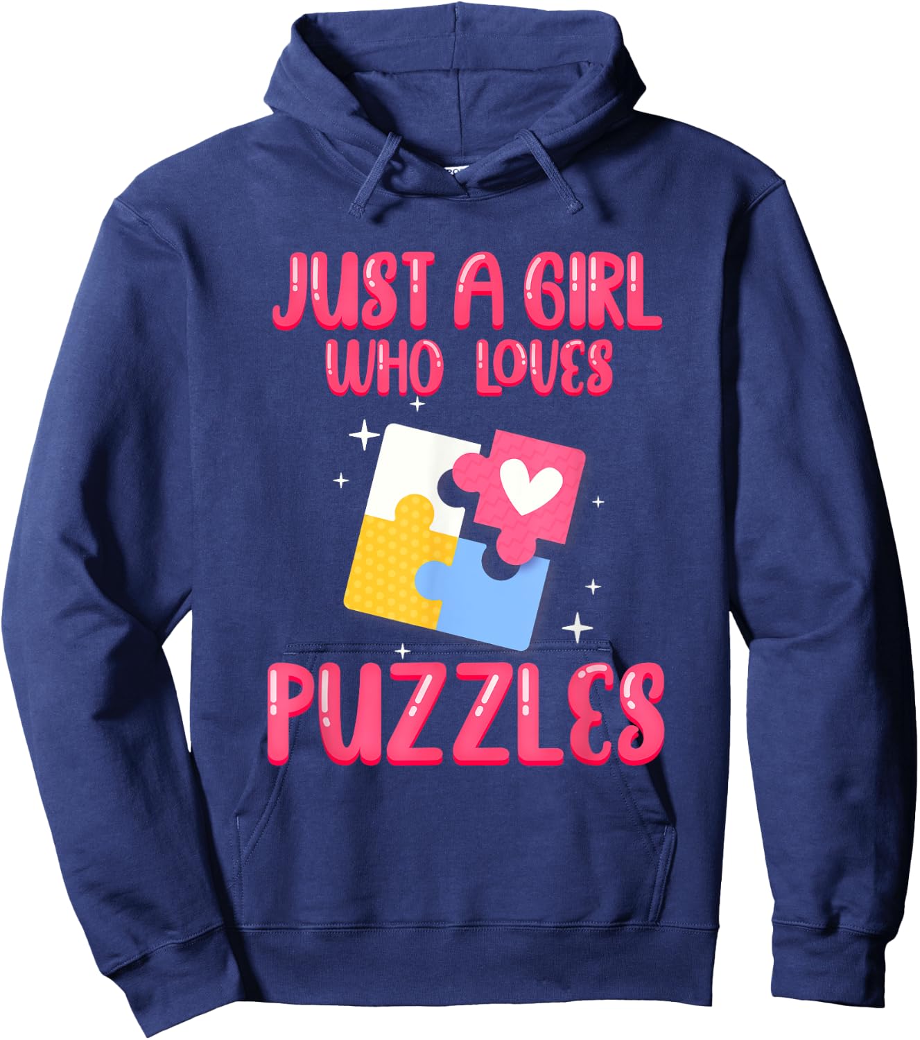 a Girl Who Loves Jigsaw Puzzle Puzzleologist Hoodie - Hoodie | Navy