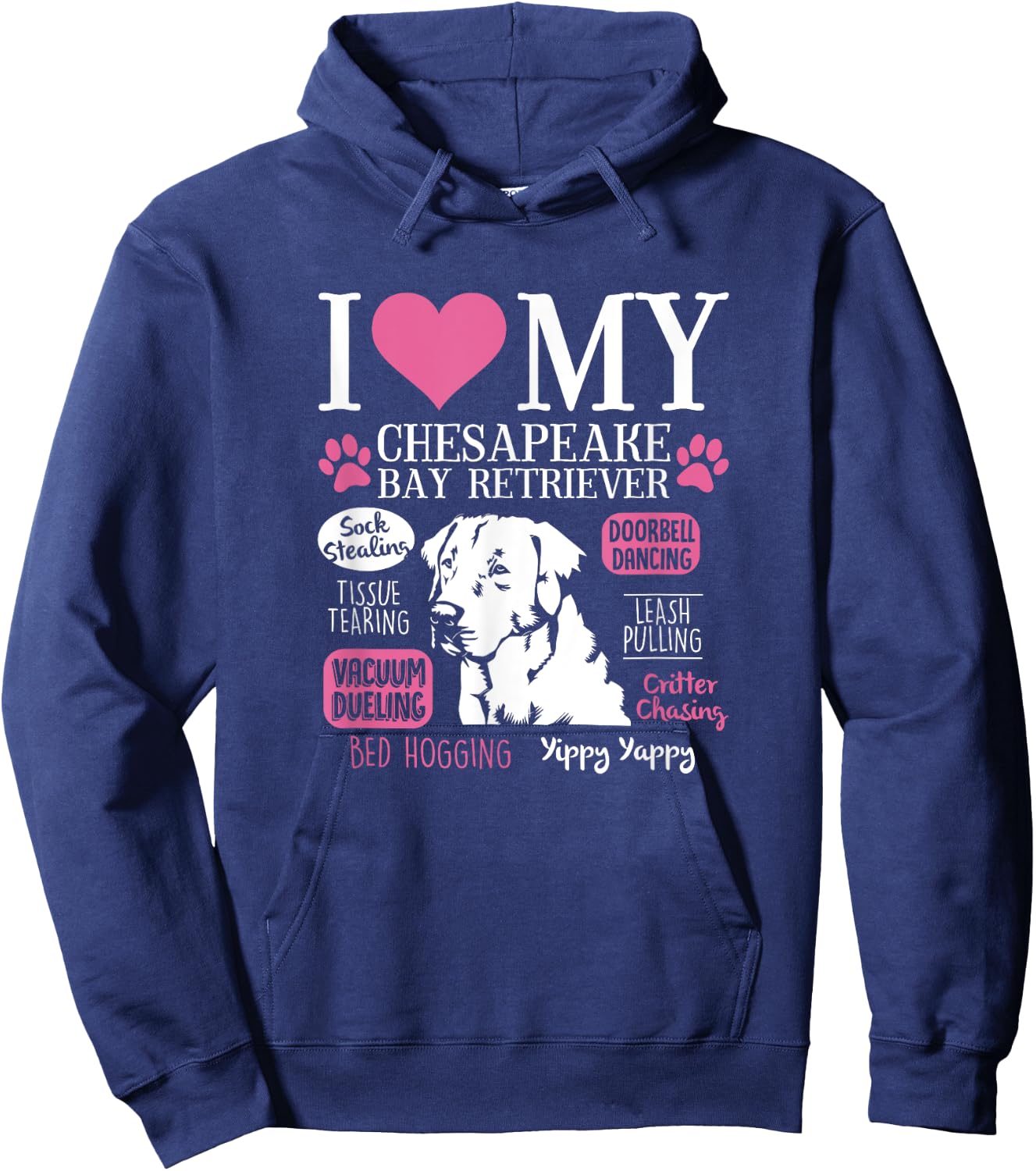 Dog Anatomy Of a Chesapeake Bay Retriever Hoodie - Hoodie | Navy
