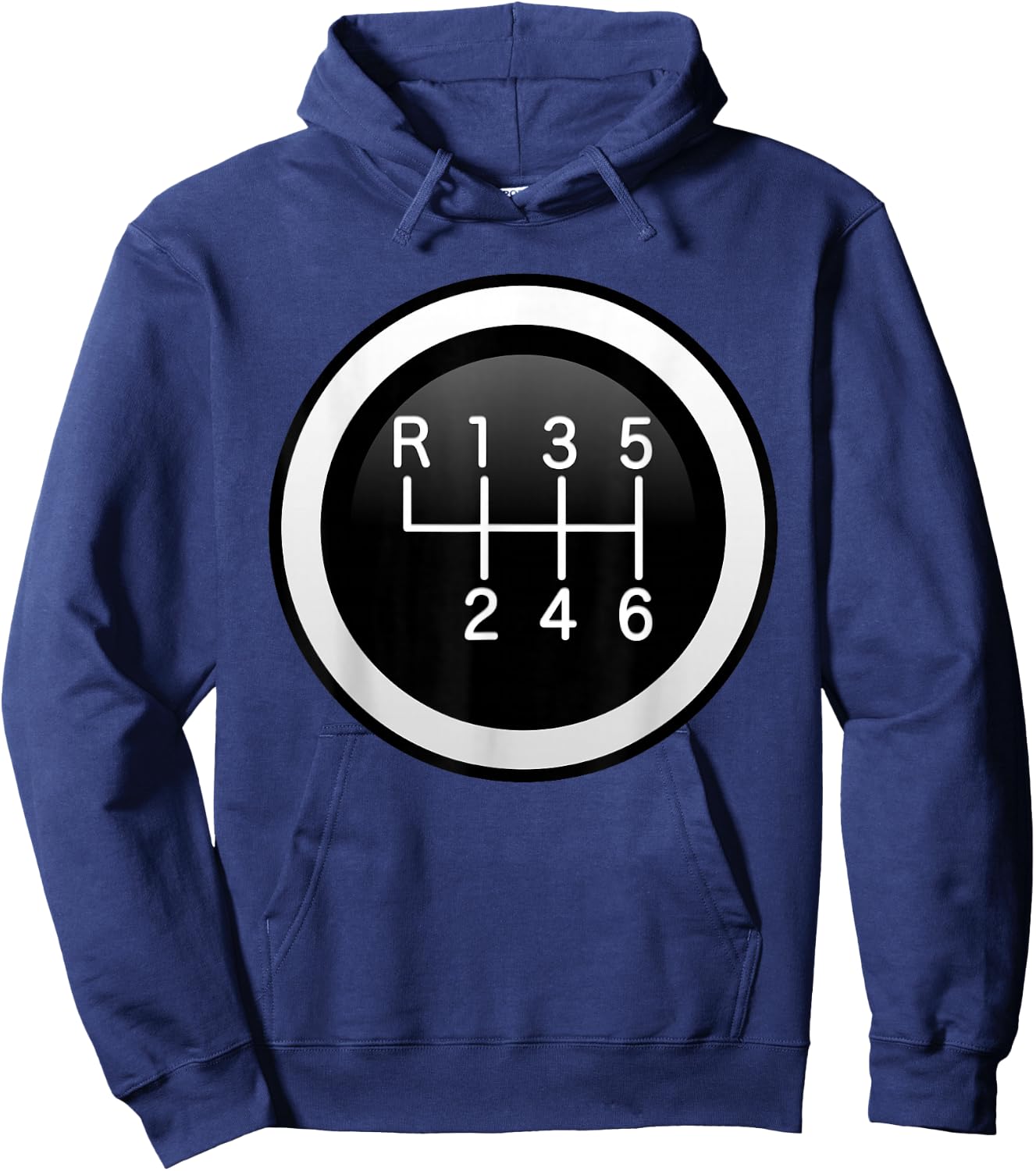 6 Speed Manual Stick Gear Shift Auto Racing Car Hoodie - Hoodie | Navy