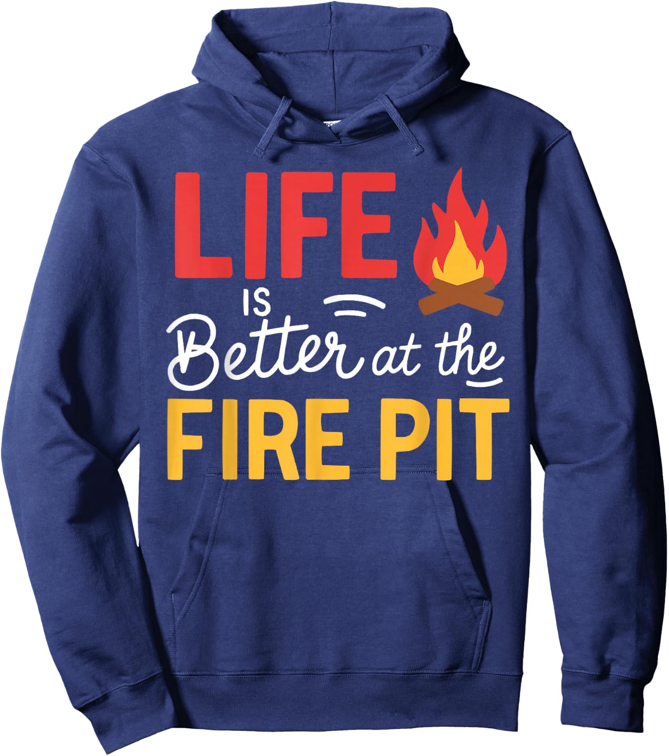 Firepit Outdoor Camp Fire Pit Camping Campfire Hoodie - Hoodie | Navy